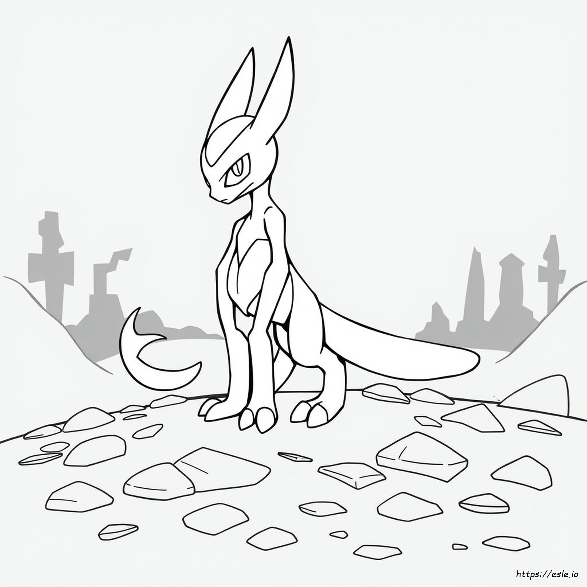 Pagini De Colorat Dark Mewtwo