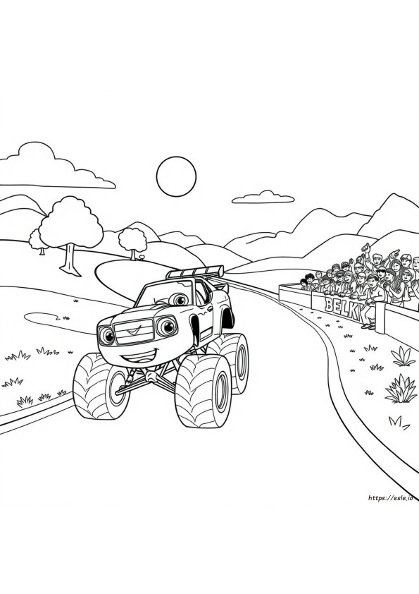 Printavle Blaze And Aj Coloring Pages