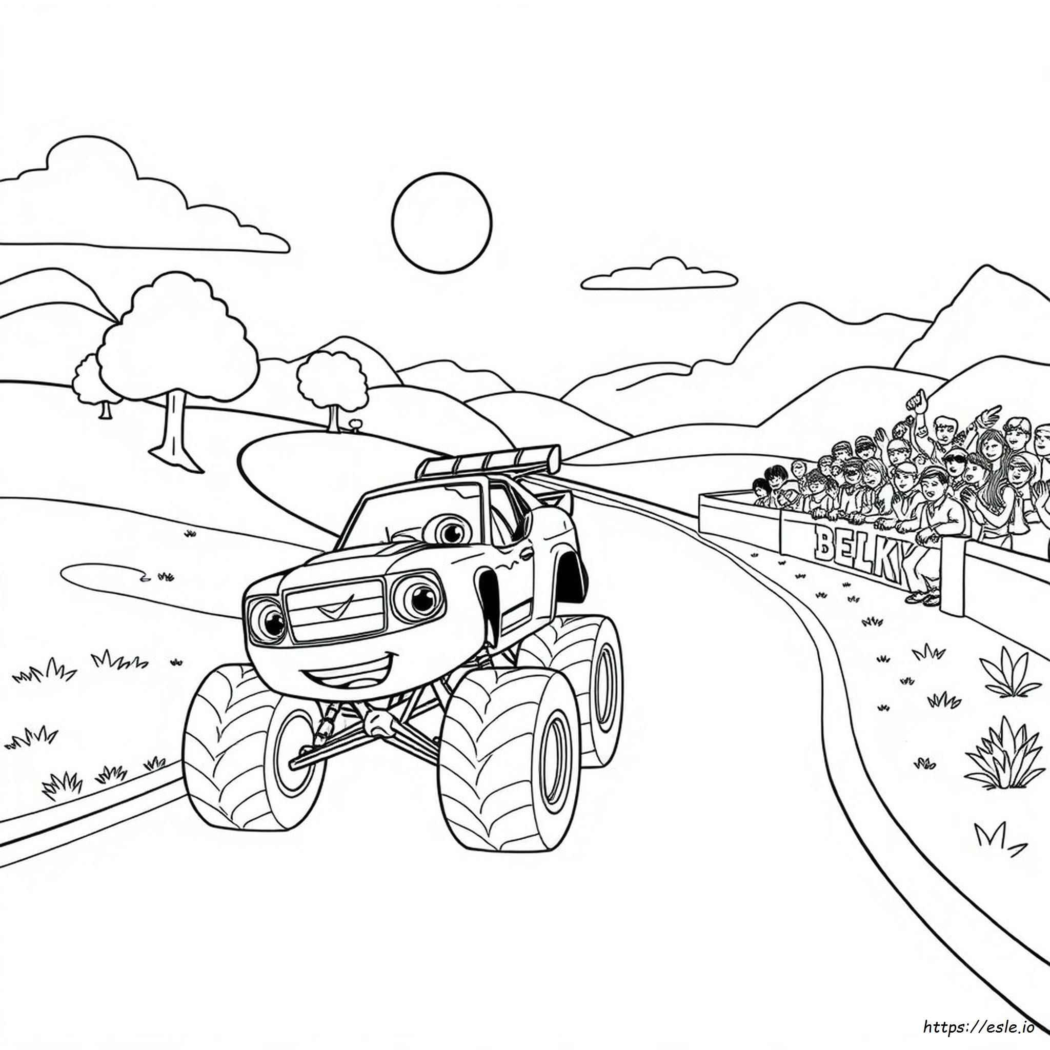 Printavle Blaze And Aj Coloring Pages