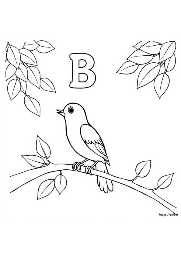 B Is For Bird Coloring Page