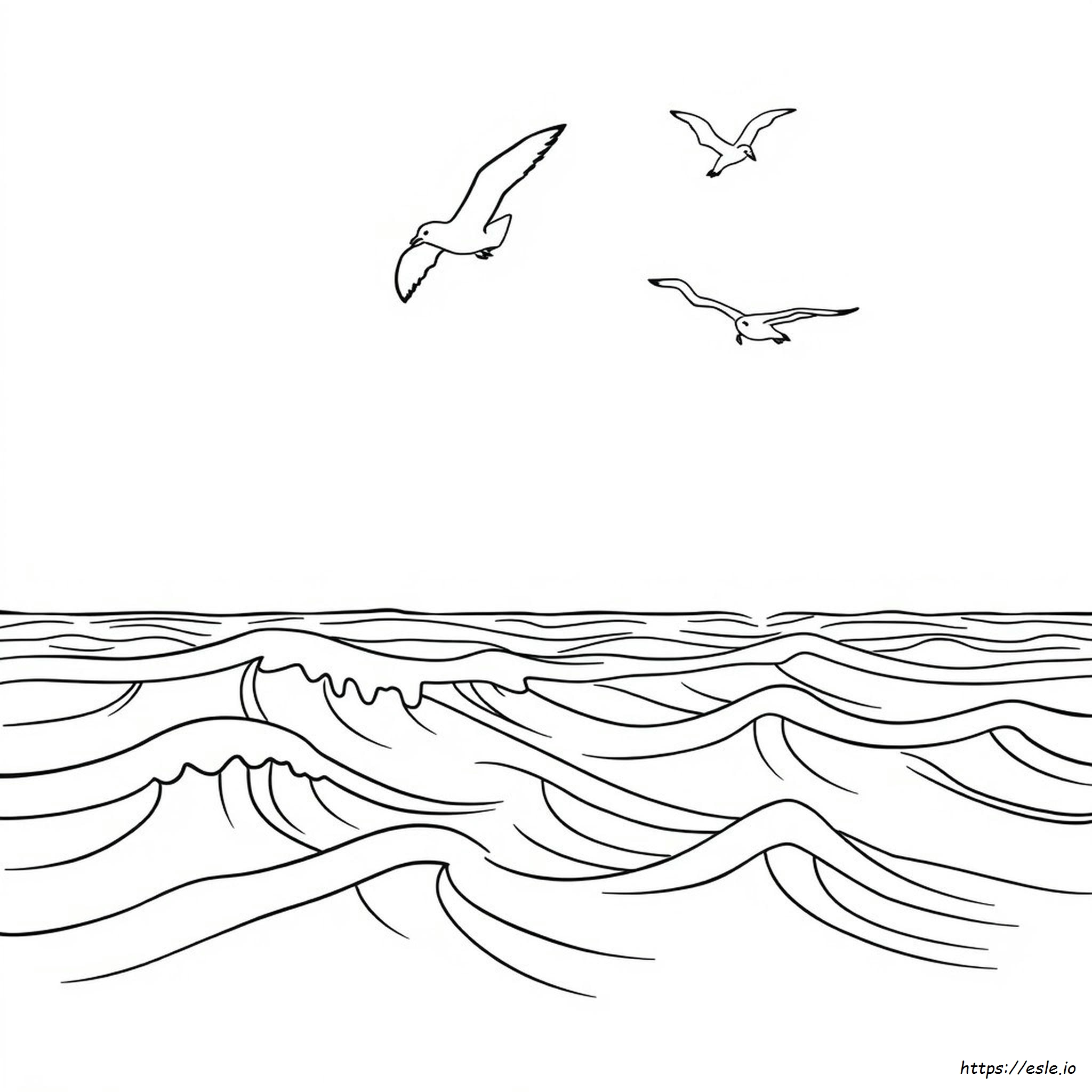 Disegni Facili Da Colorare Dell'oceano - Gratis