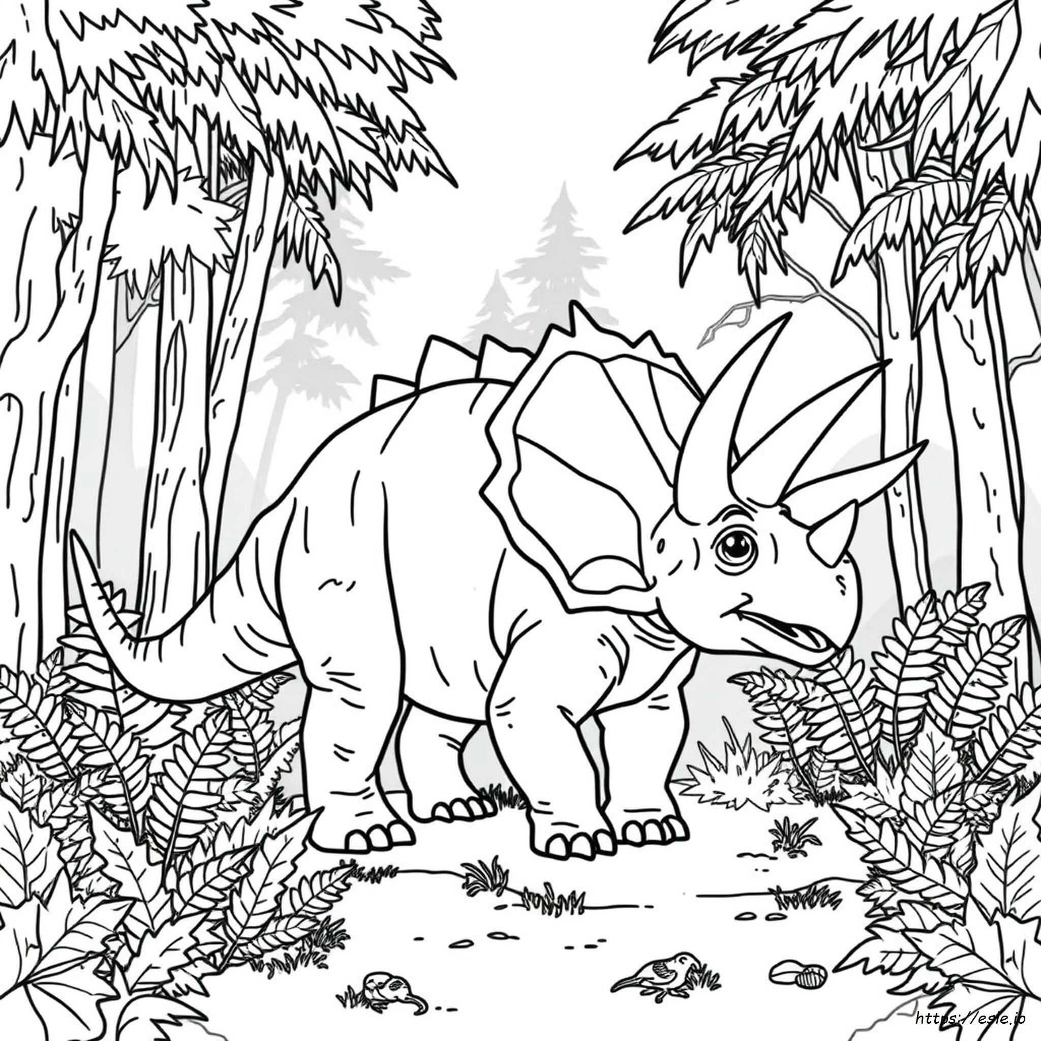 Jurassic World Triceratops Coloring Page - Free Printable PDF