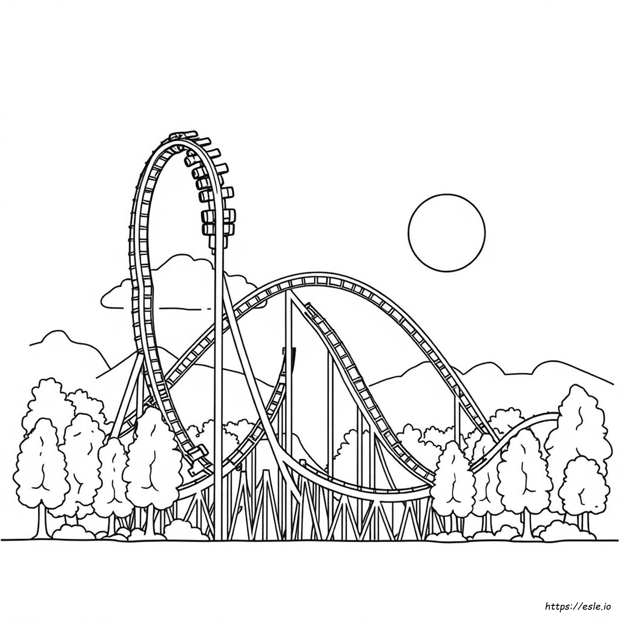 Free Printable Roller Coaster Coloring Pages