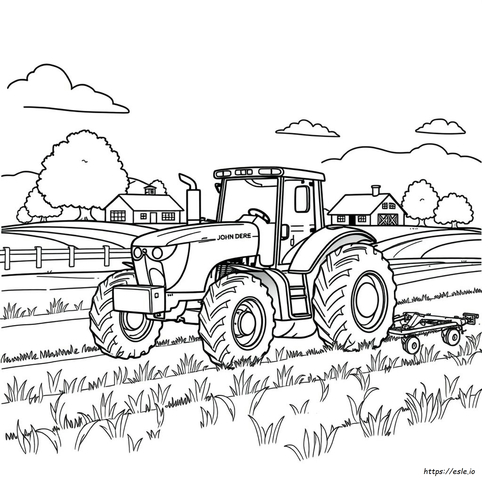 John Deere Tractor Colouring Pages
