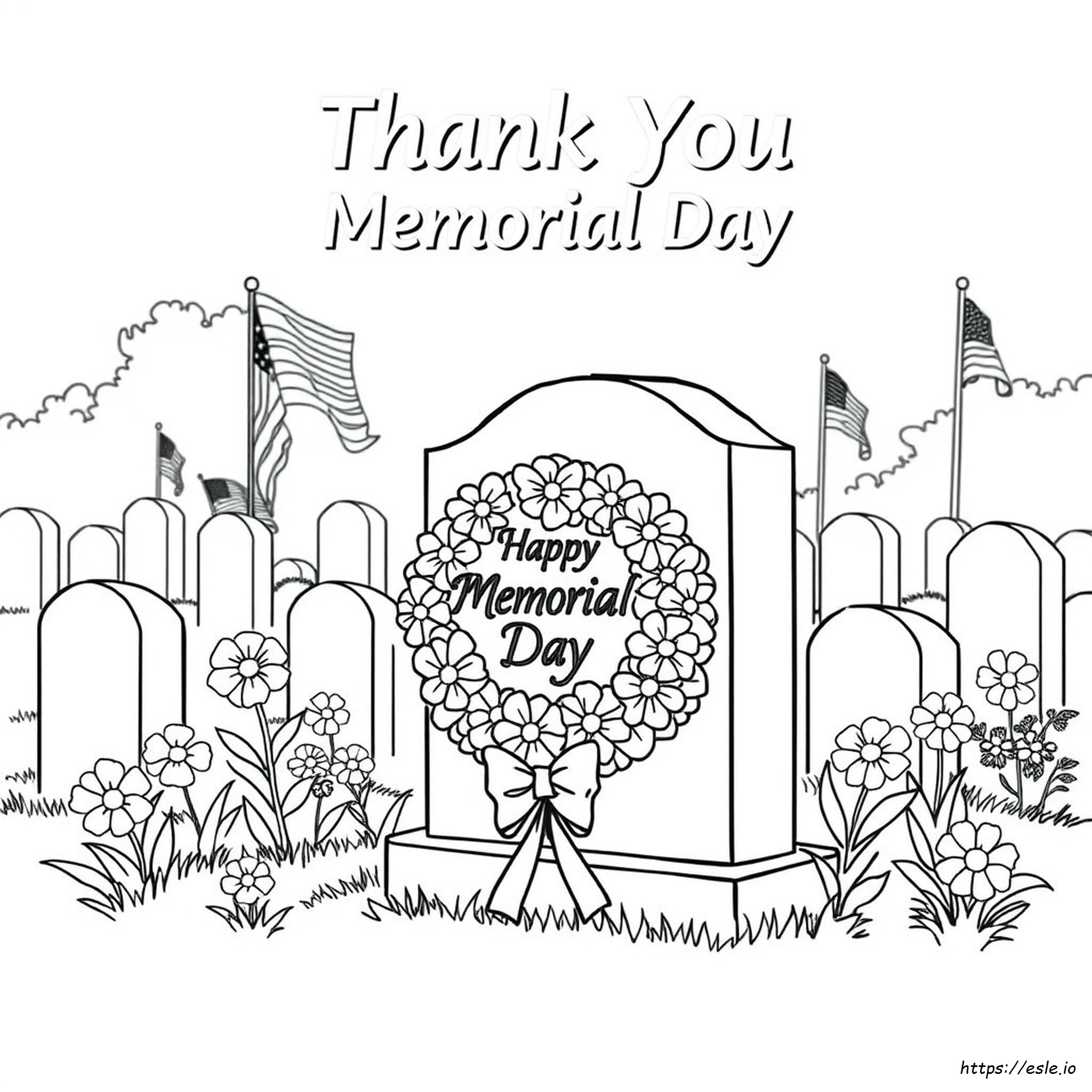 Thank You Memorial Day Coloring Page