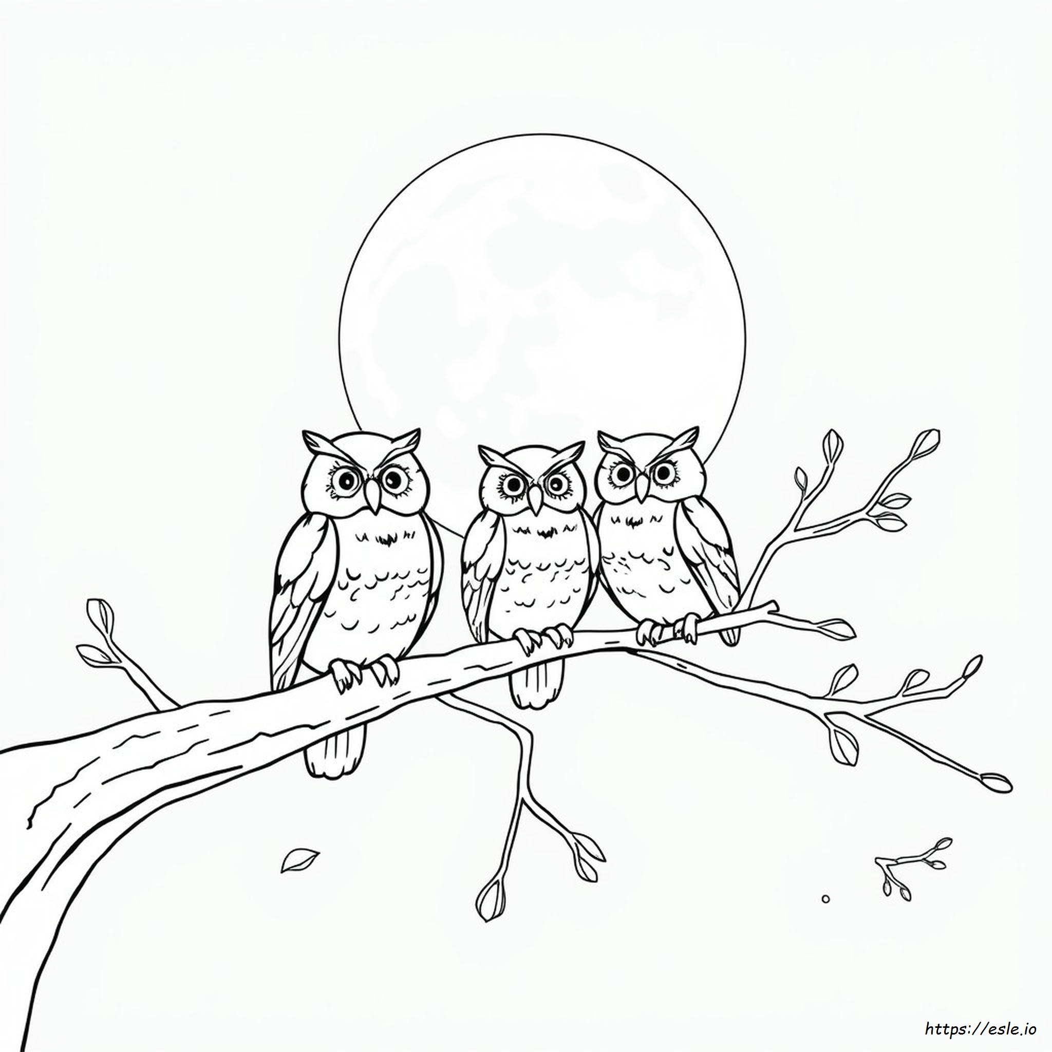 大人のフクロウぬりえ 無料 ダウンロード