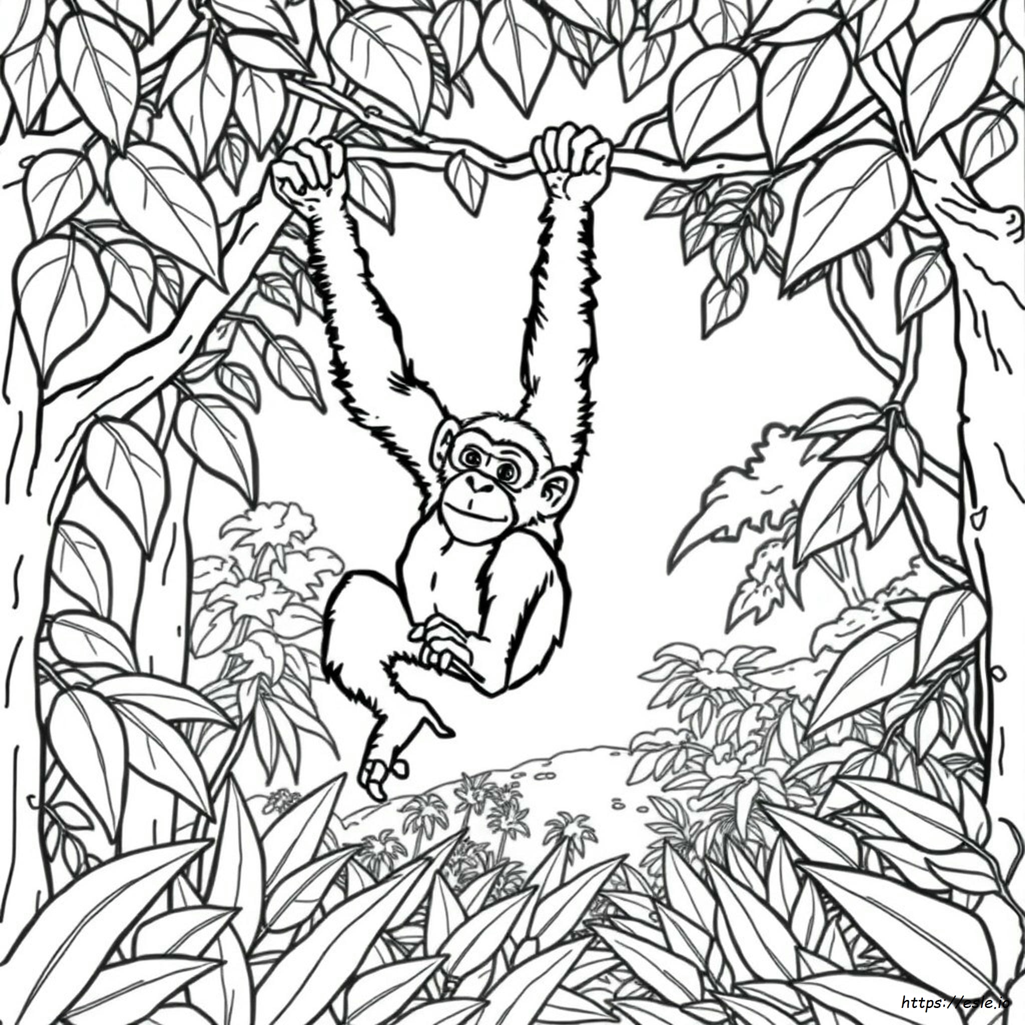 Coloring Pages Of Chimpanzees - Free Printable
