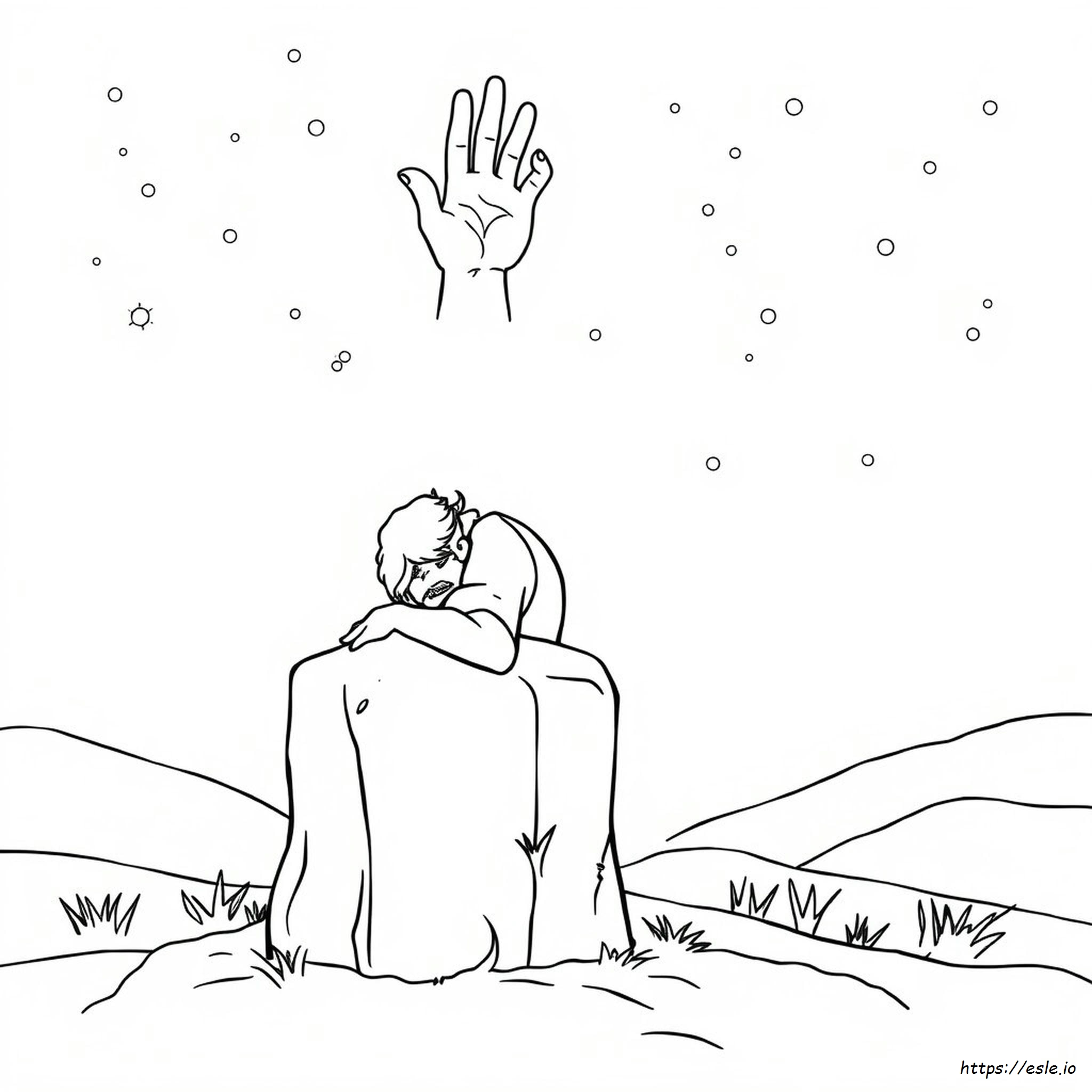 God Goes With Jacob Coloring Page
