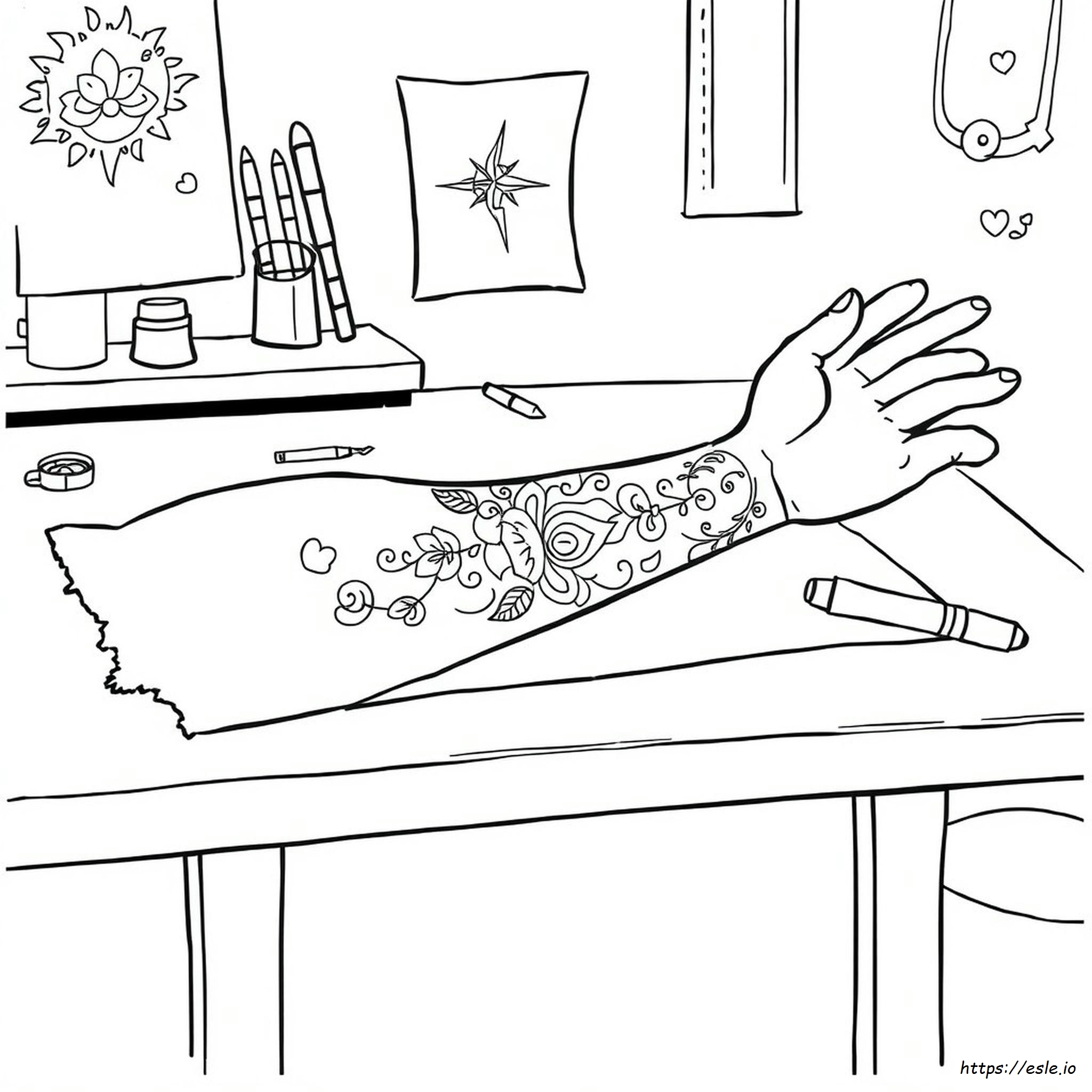 Tattoo Ausmalbild Zum Ausdrucken