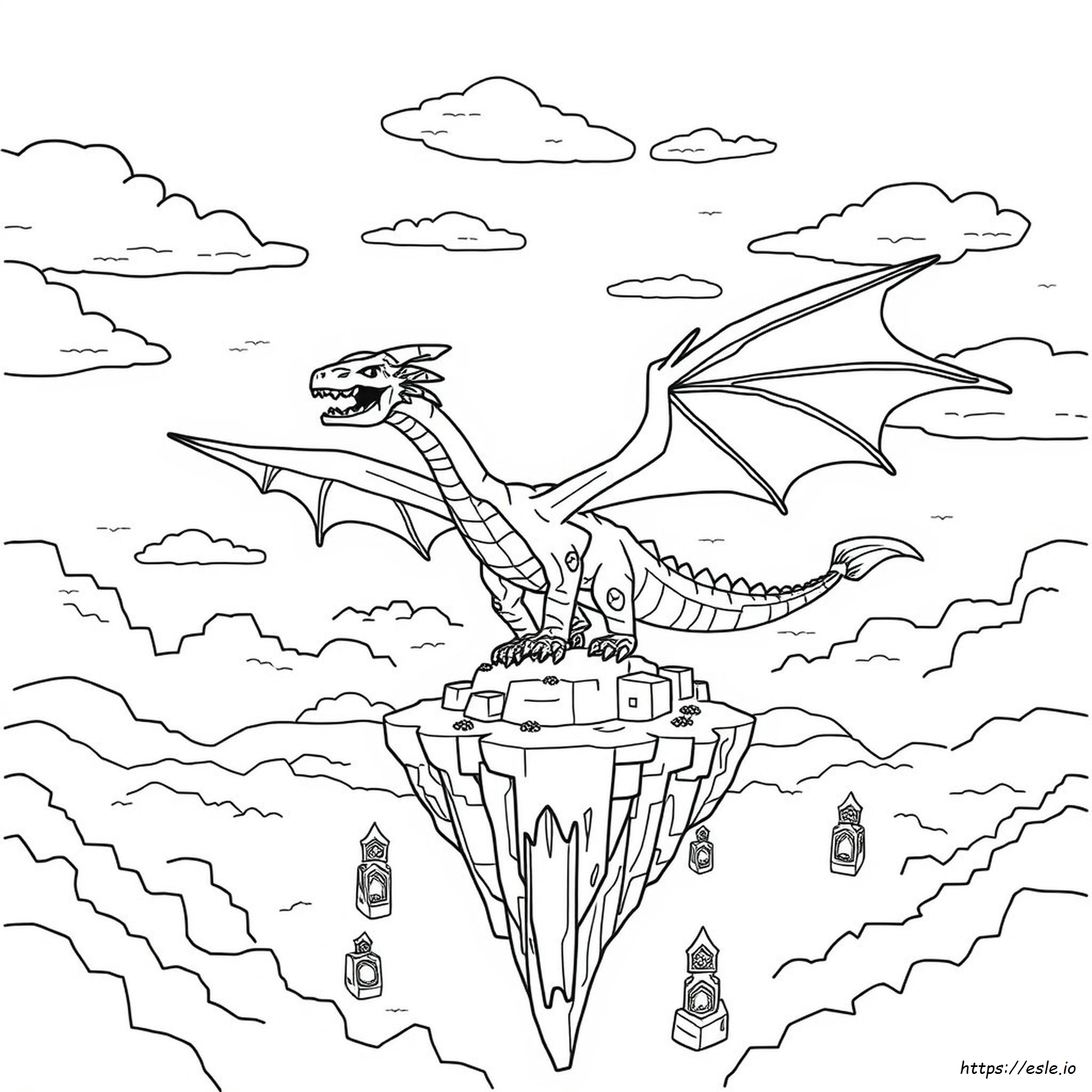 Full Page Ender Dragon Minecraft Coloring Pages