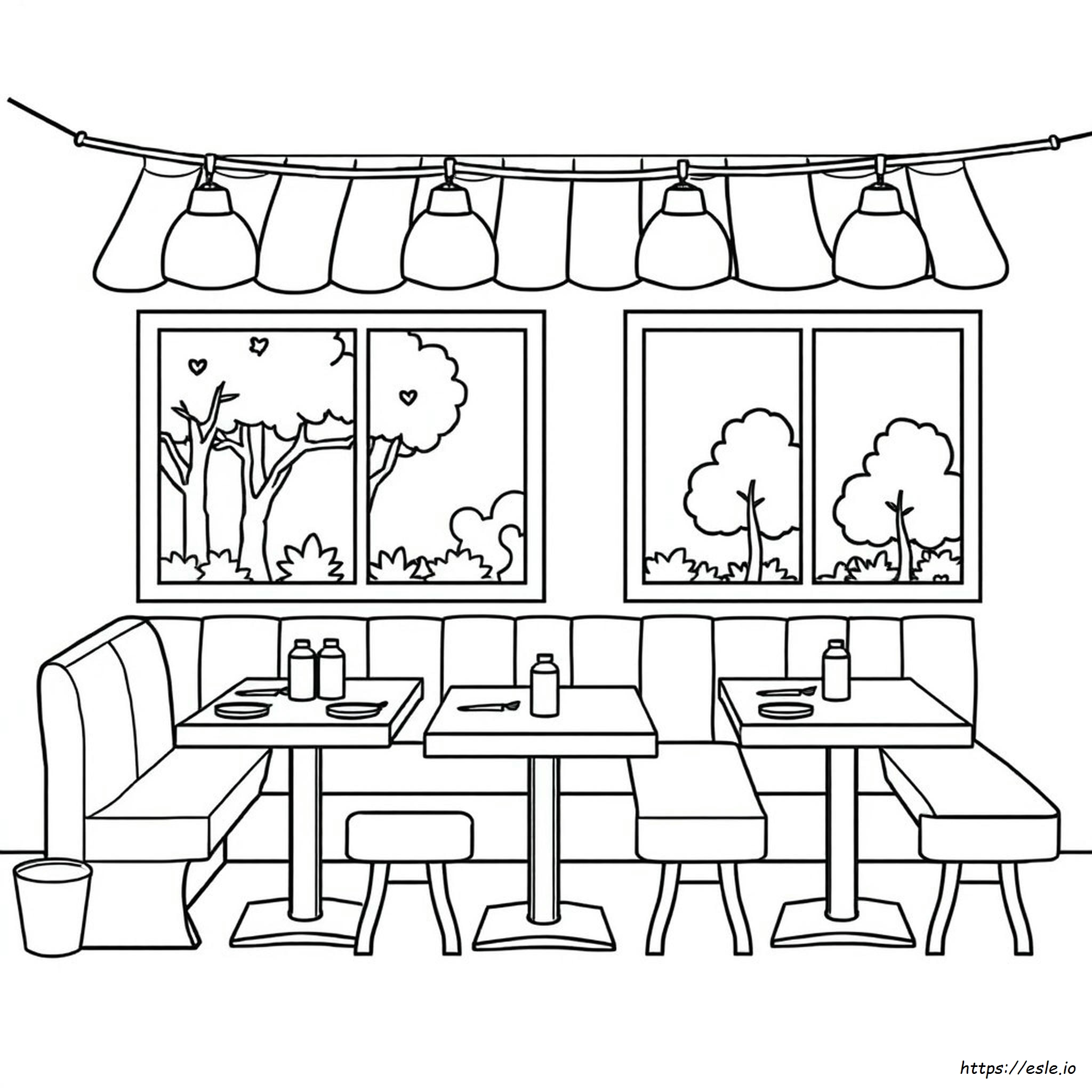 Restaurant Coloring Pictures