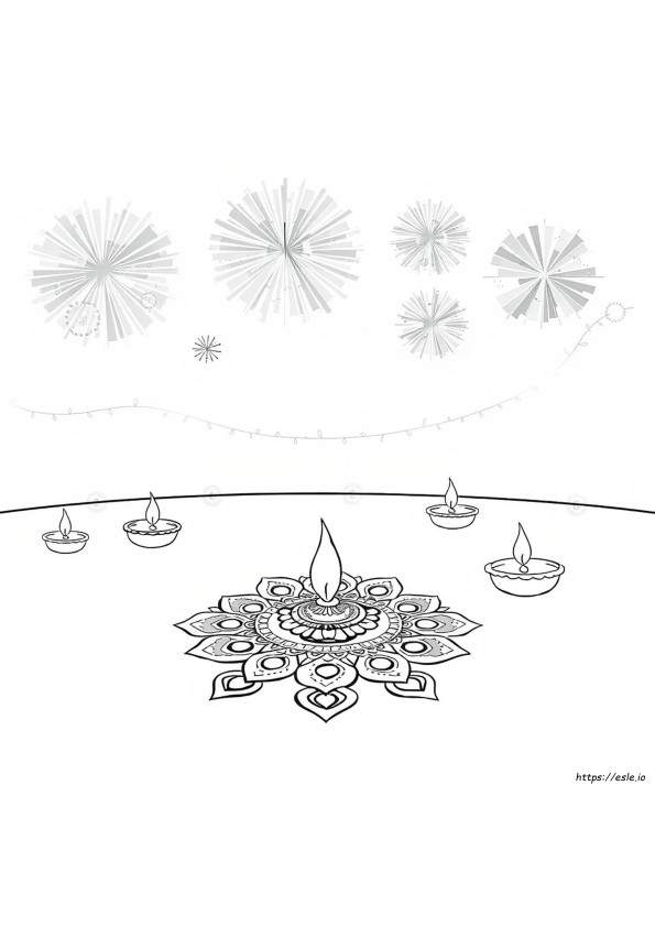 Rangoli Coloring Pages For Diwali
