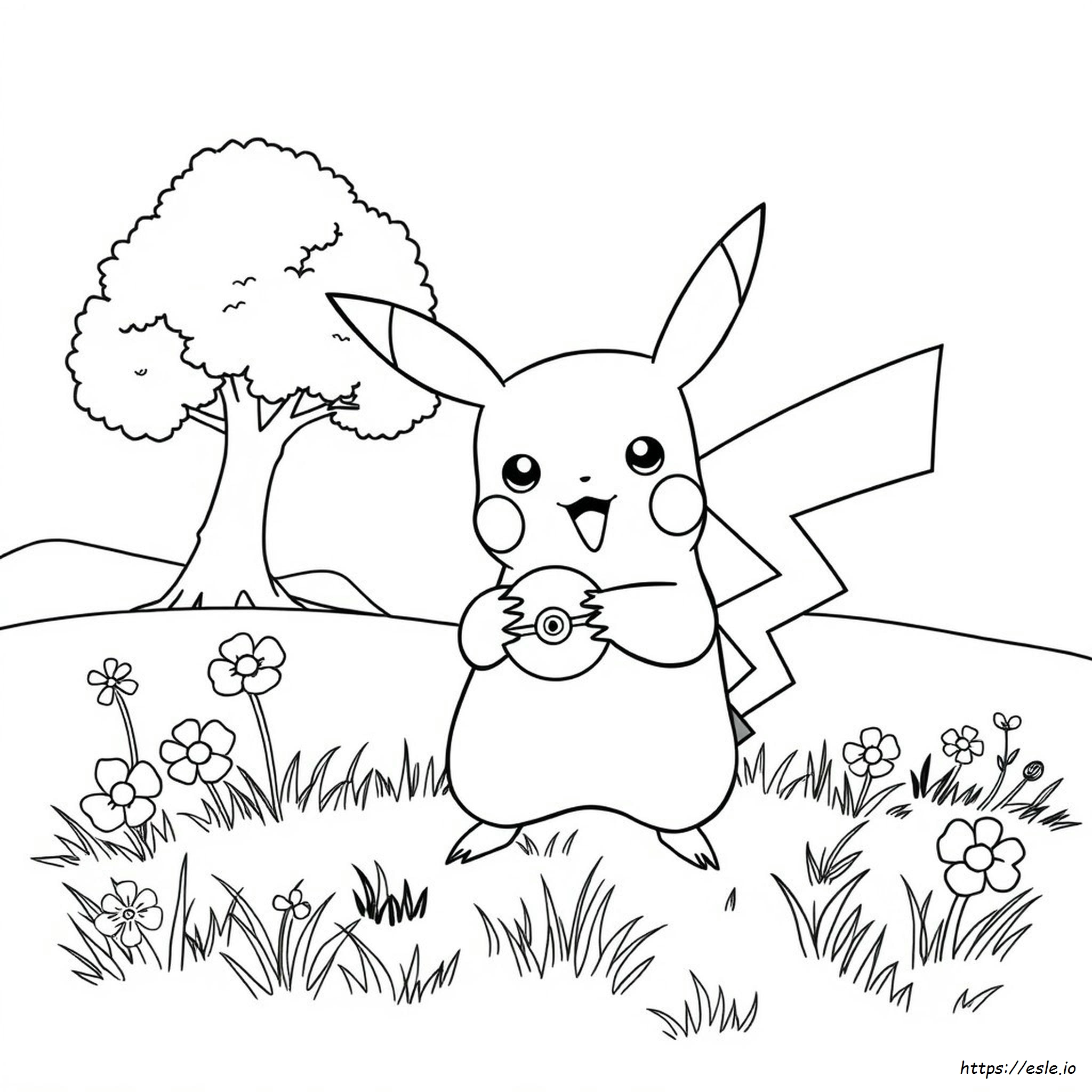 Kolorowanka Pokemon Pikachu