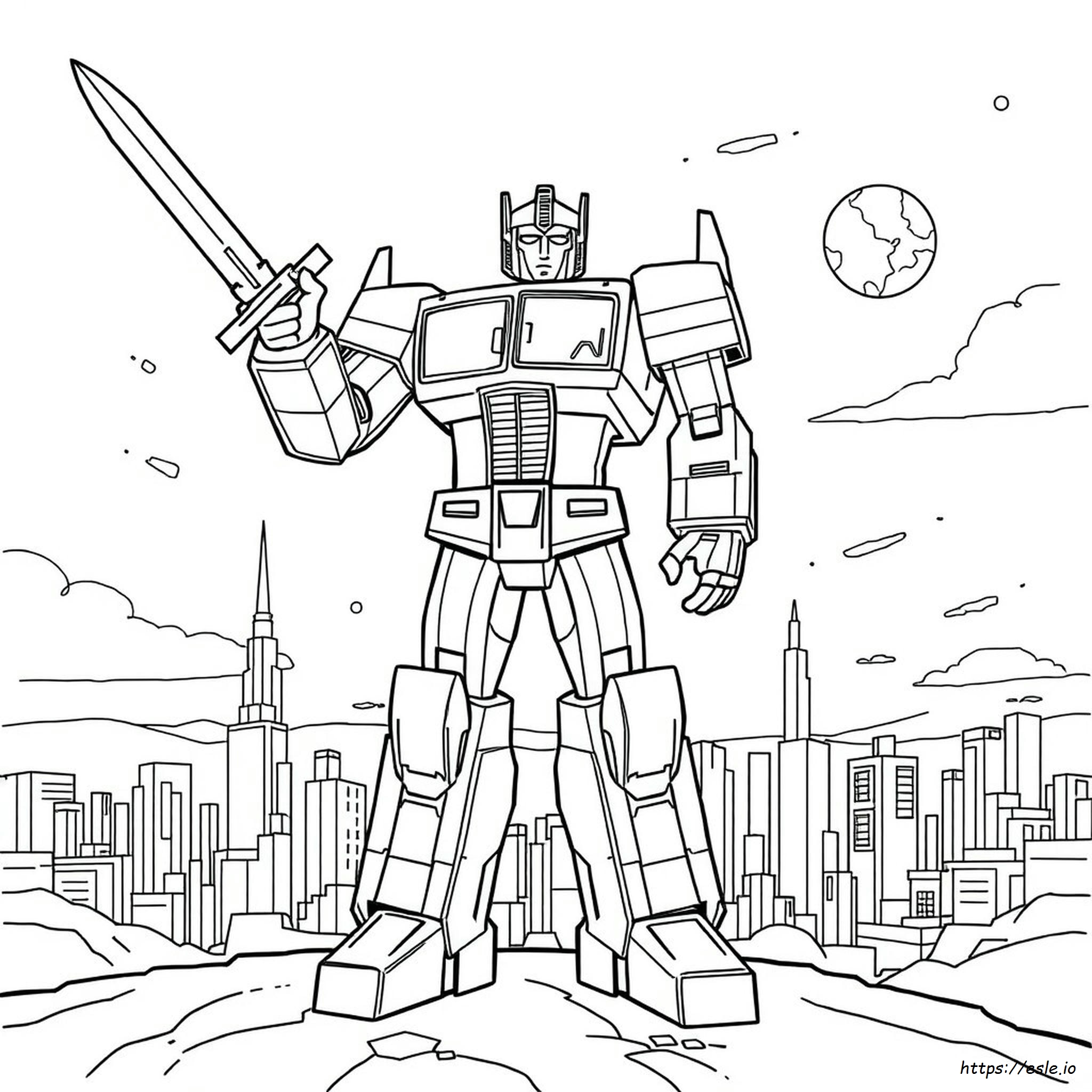 Transformers Coloring Pages Dibujos Transformers 5 Optimus Prime Para Colorear