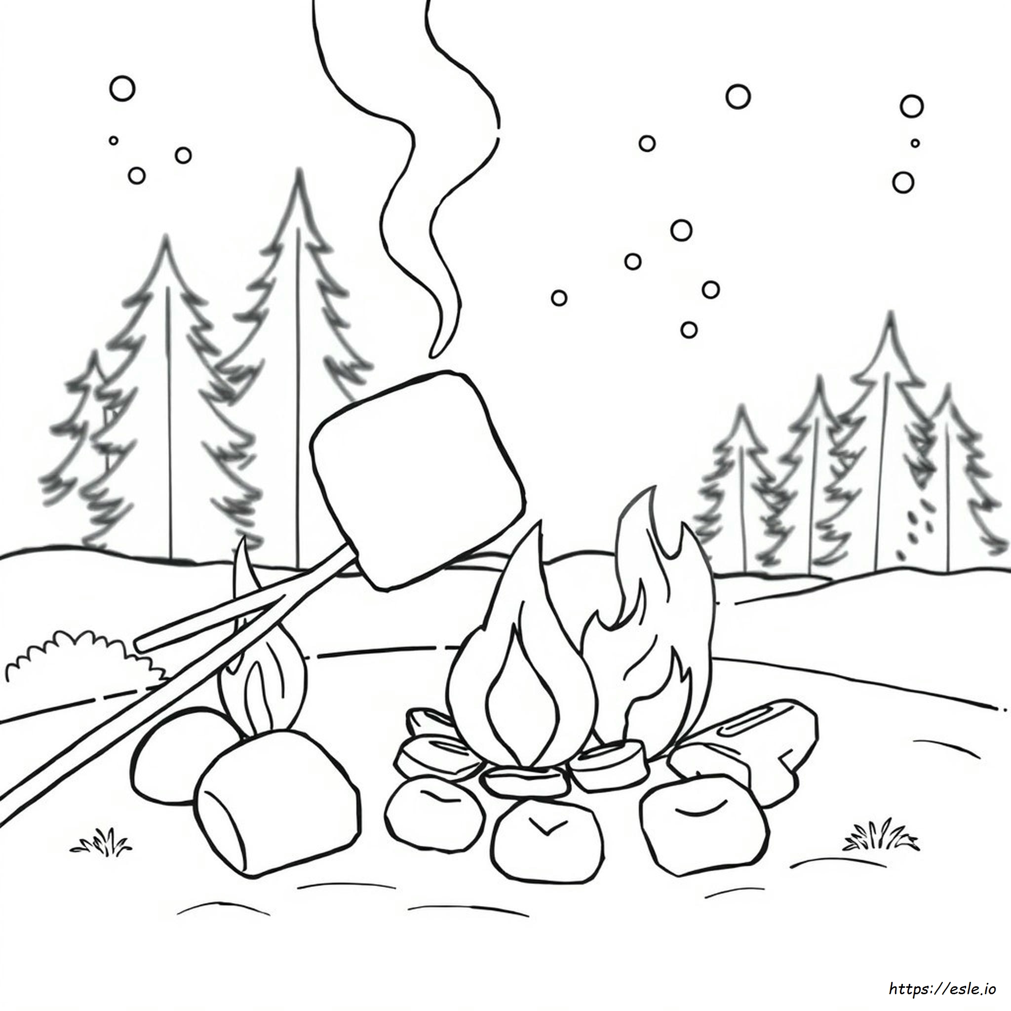 Marshmallow Printable Coloring Pages