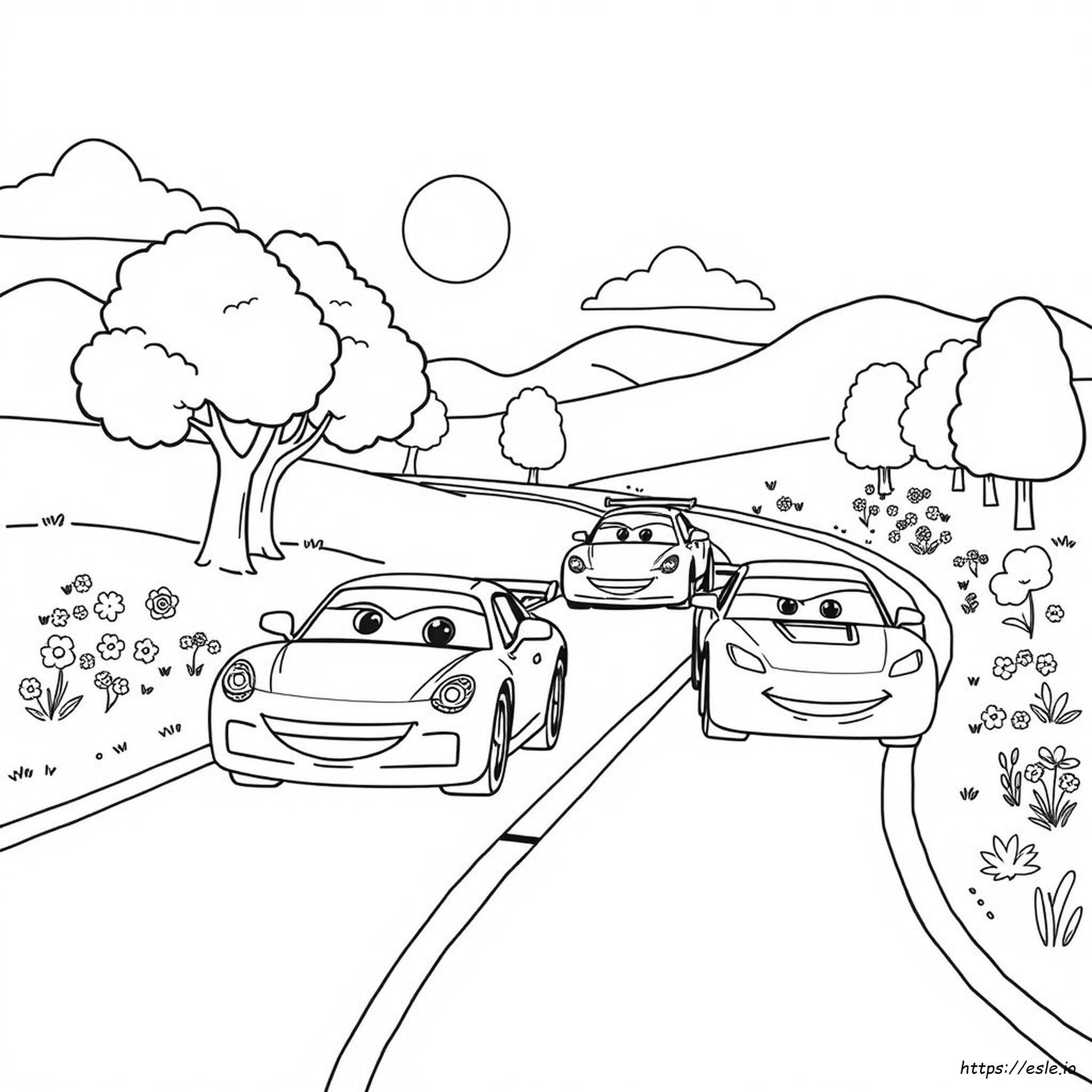 Cars Coloring Page - Free Printable