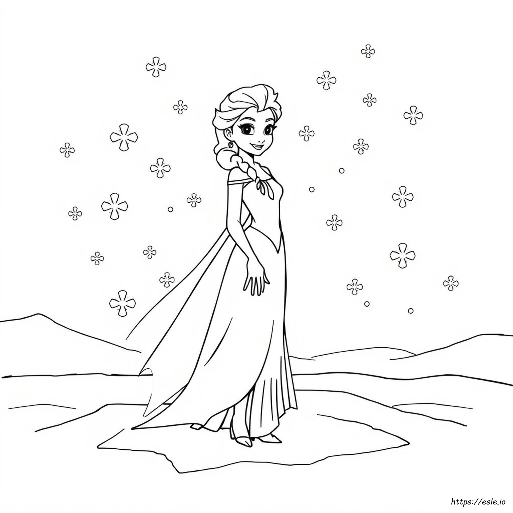 Elsa Coloring Page - Free Printable