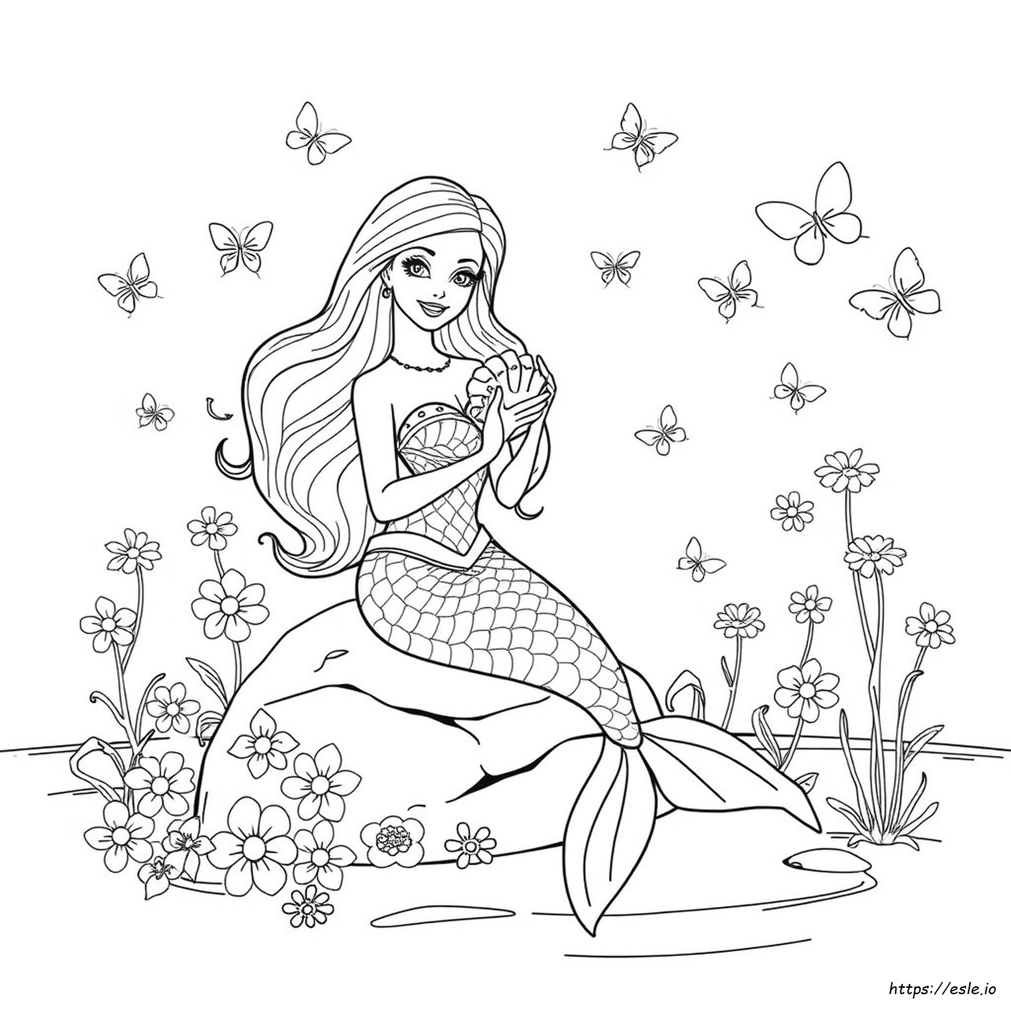 Barbie Dreamtopia Coloring Fairy Mermaid Barbie Coloring Pages