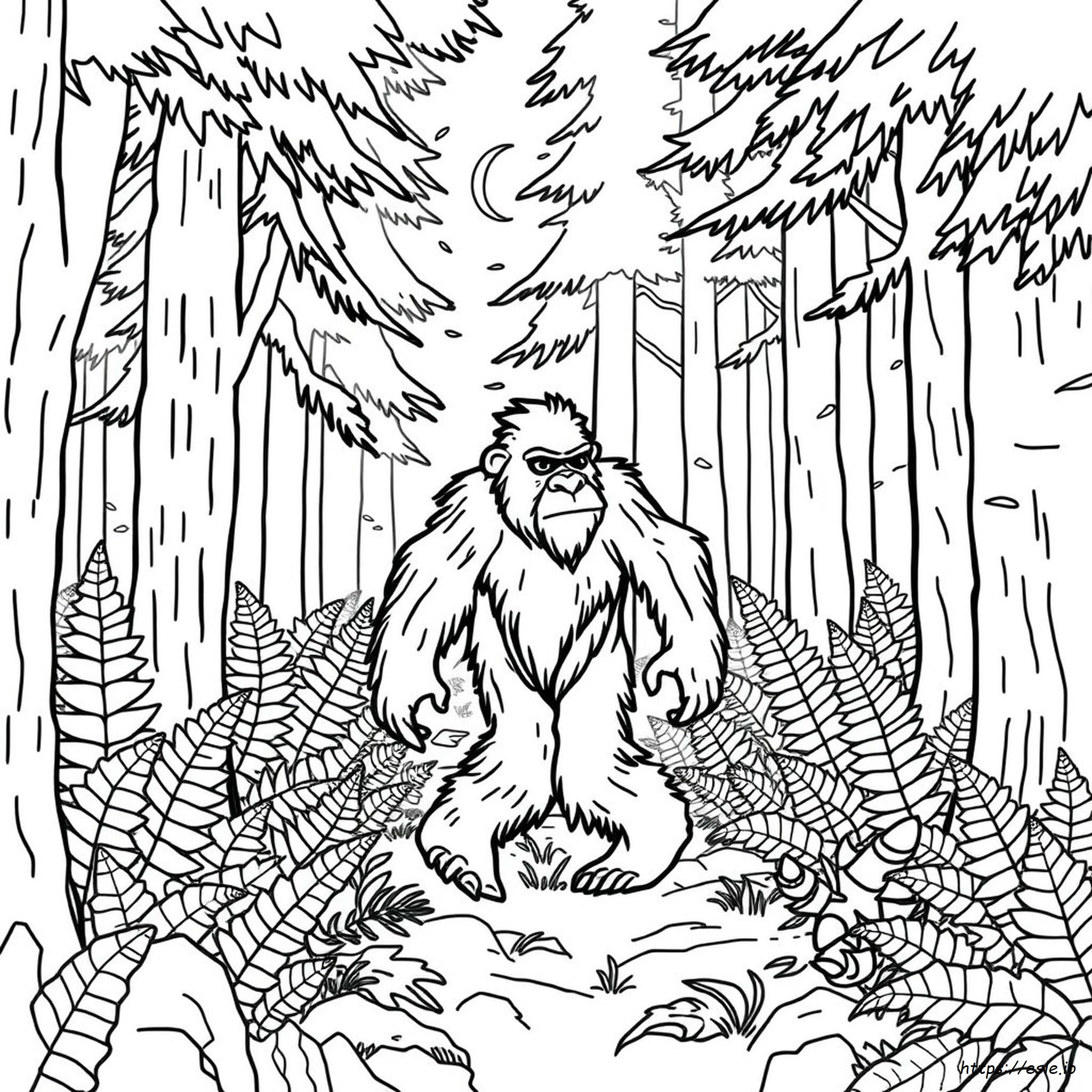 Sausquatch Ausmalbild