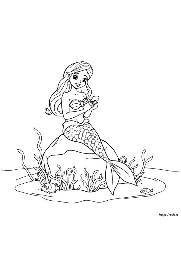 Mermaid Coloring Images