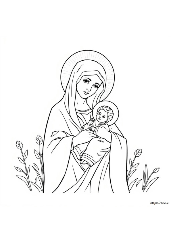 Pagina Da Colorare Theotokos