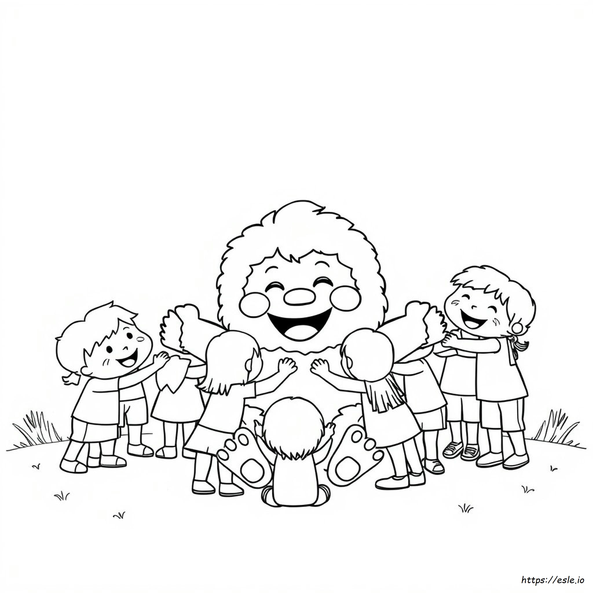 Gambar Mewarnai Huggy Wuggy untuk Dicetak