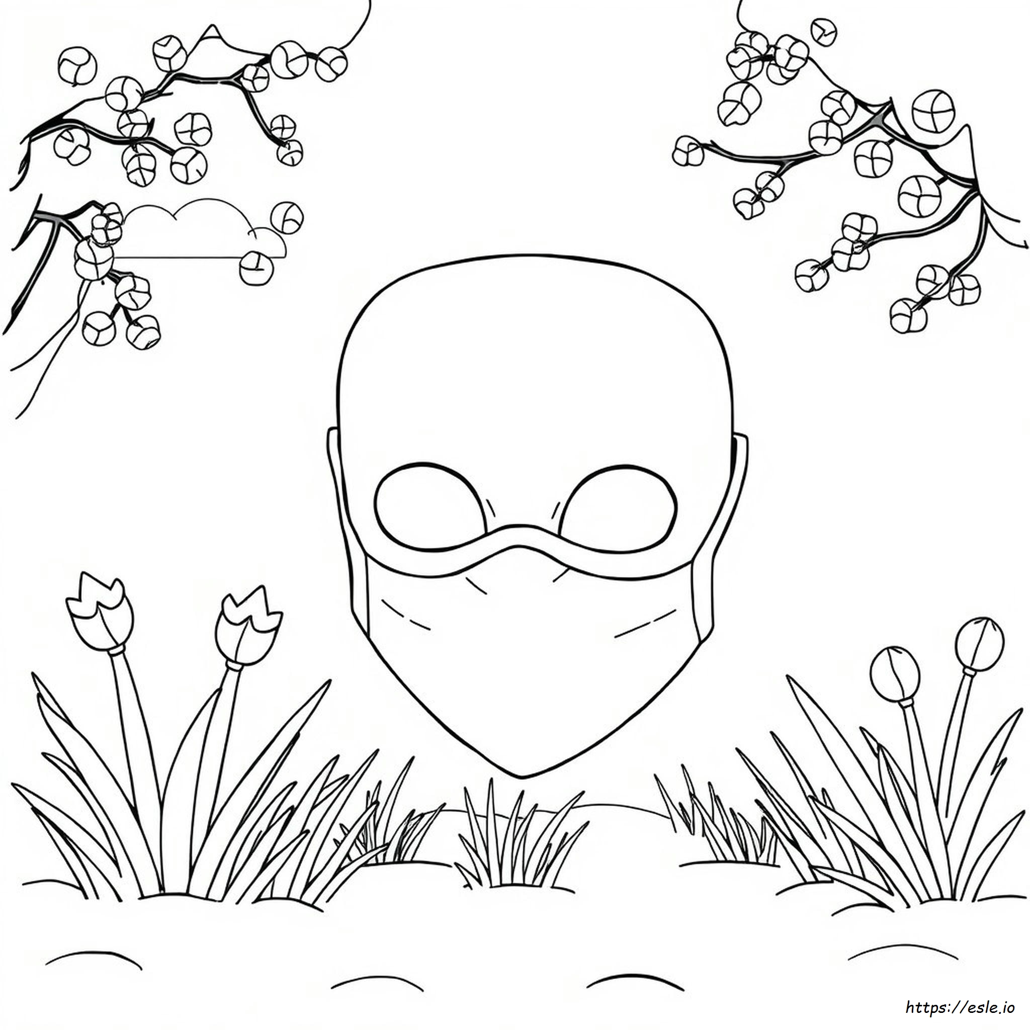 Mask Coloring Page - Free Printable
