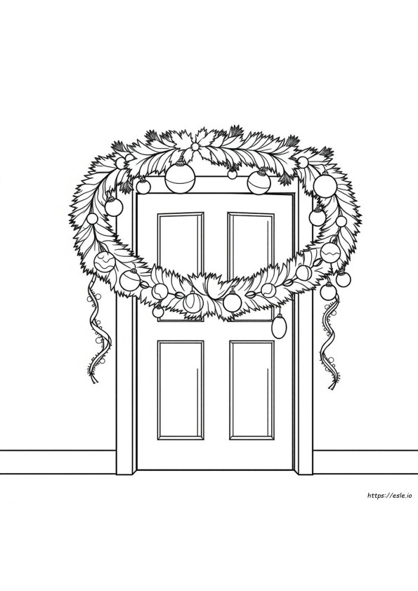 Christmas Garland Coloring Pages