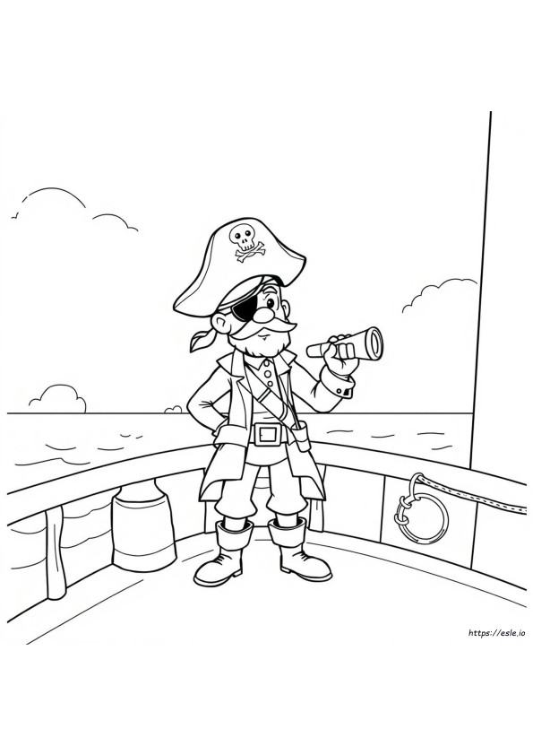 Desenhos De Piratas Simples Para Colorir