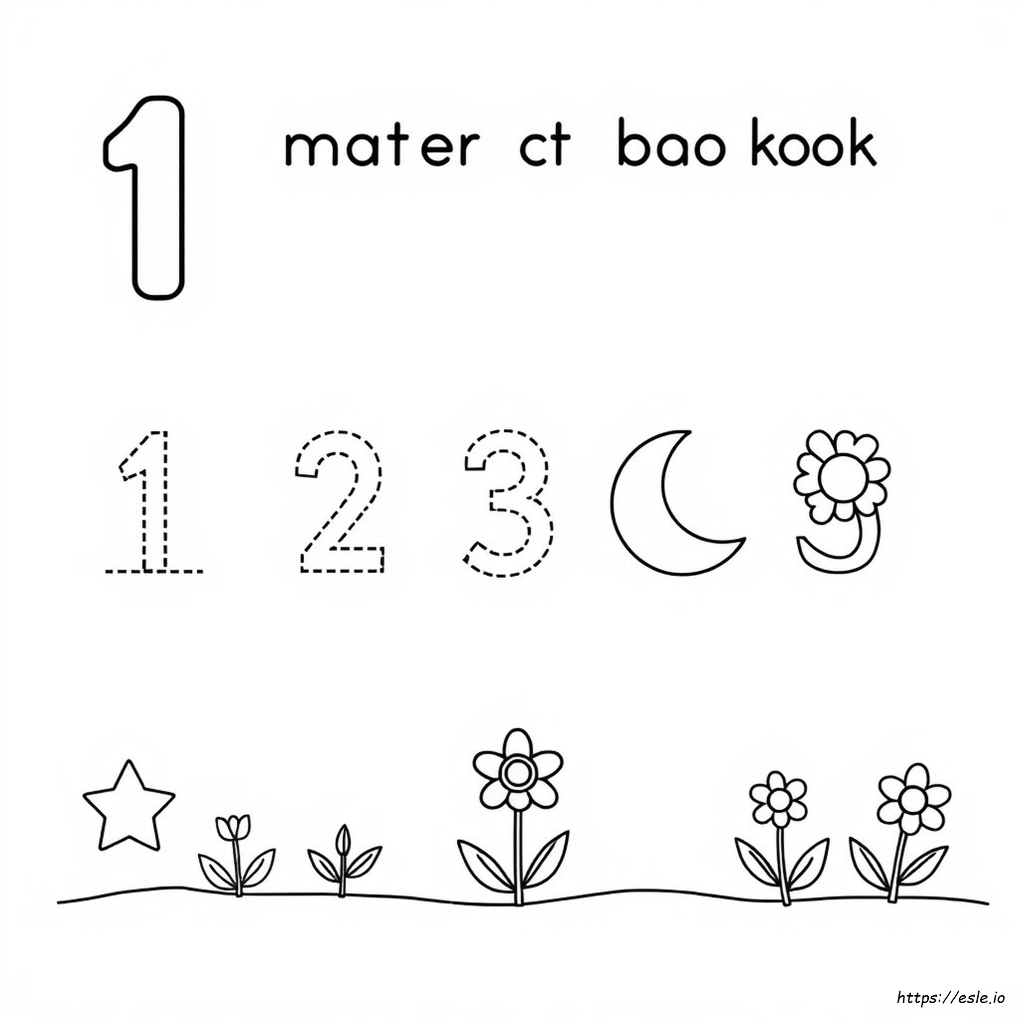 Number Tracing And Coloring Worksheets - Free Printable Page