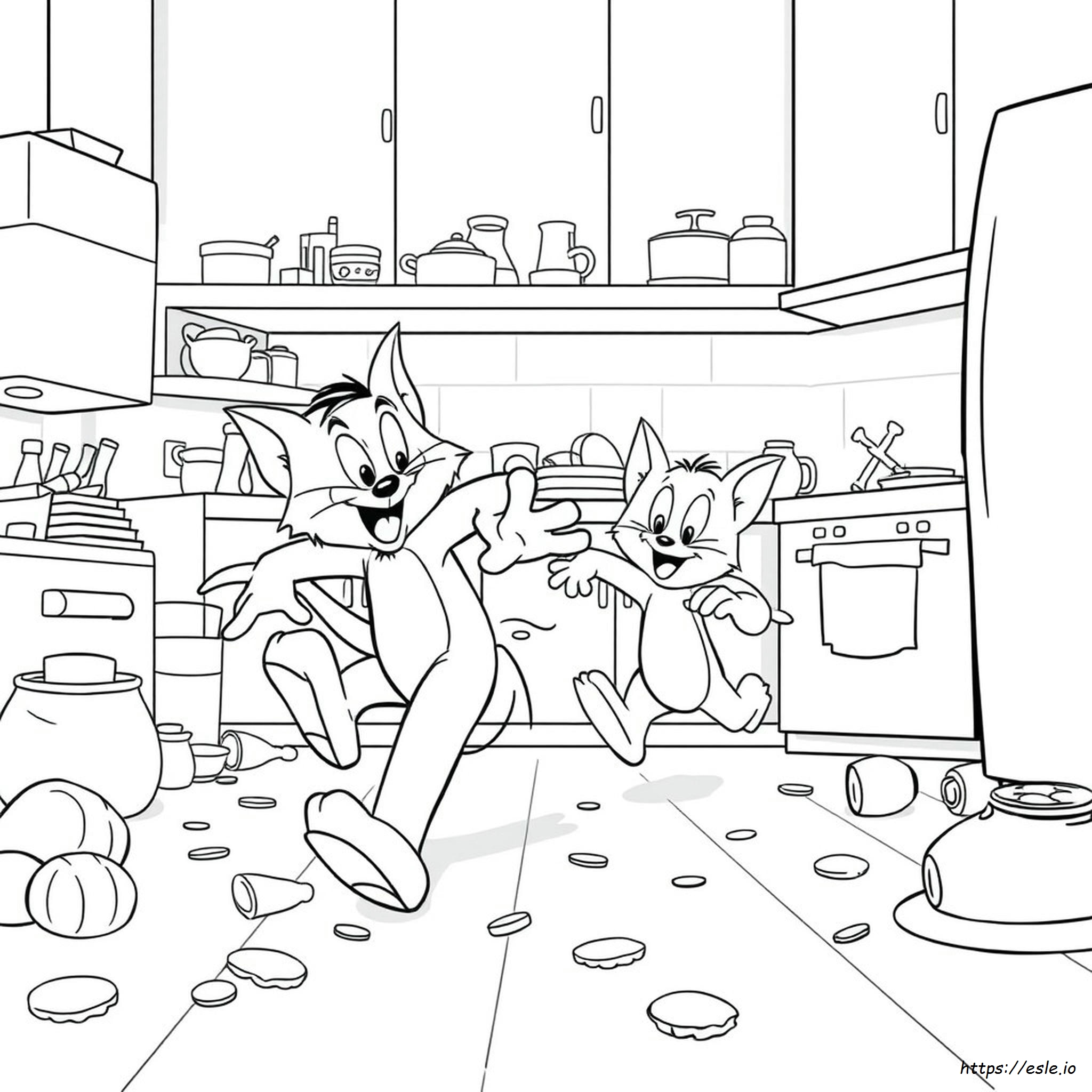 Tom And Jerry Coloring Page - Free Printable PDF