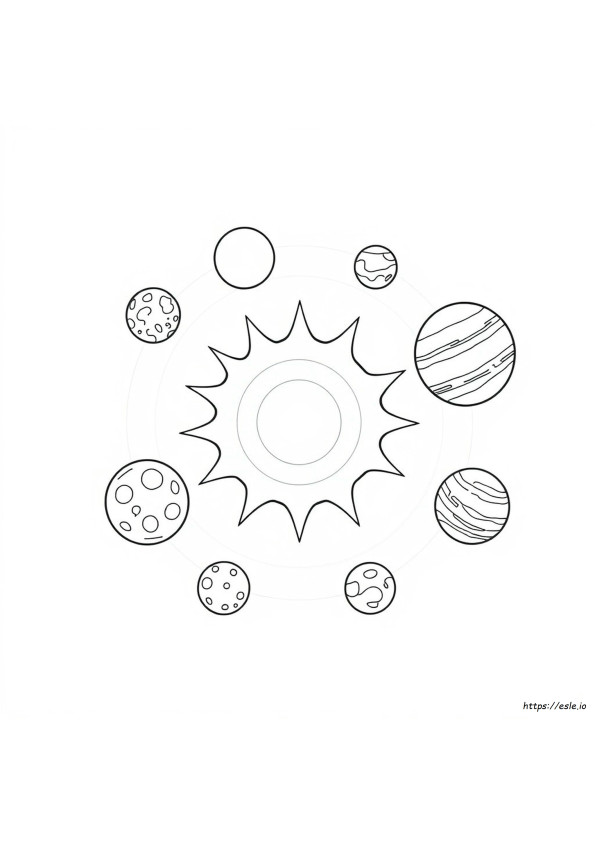 Realistic Solar System Coloring Pages