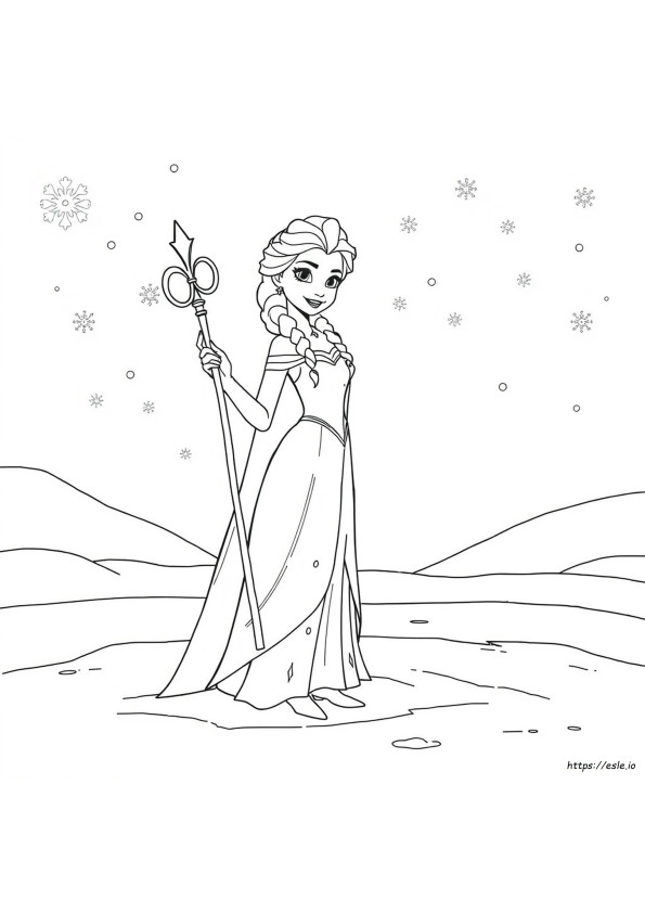 Elsa Frozen 1 Coloring Pages