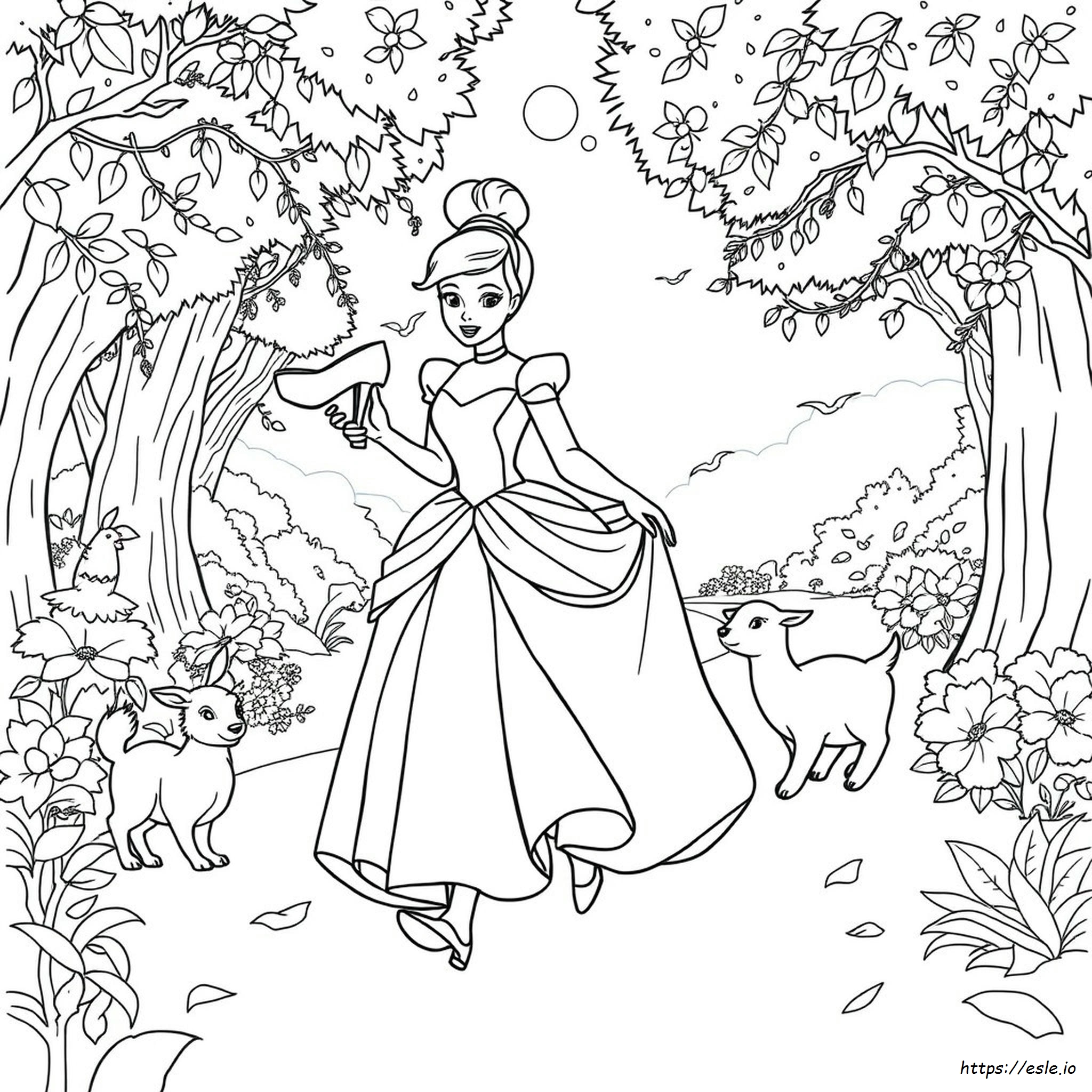 Princesa Cinderela: Desenhos Para Colorir