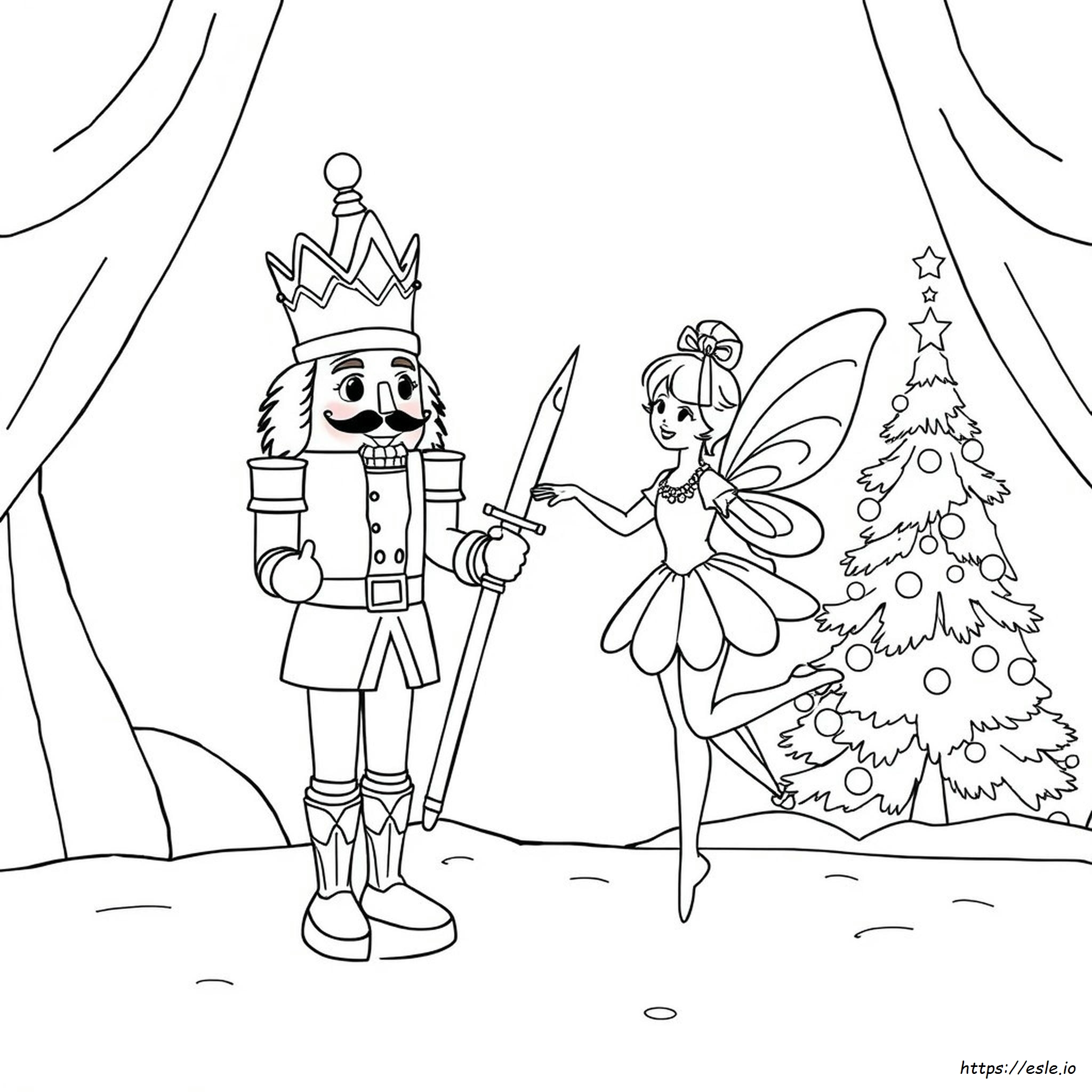 Nutcracker Ballet Sugar Plum Fairy Coloring Page