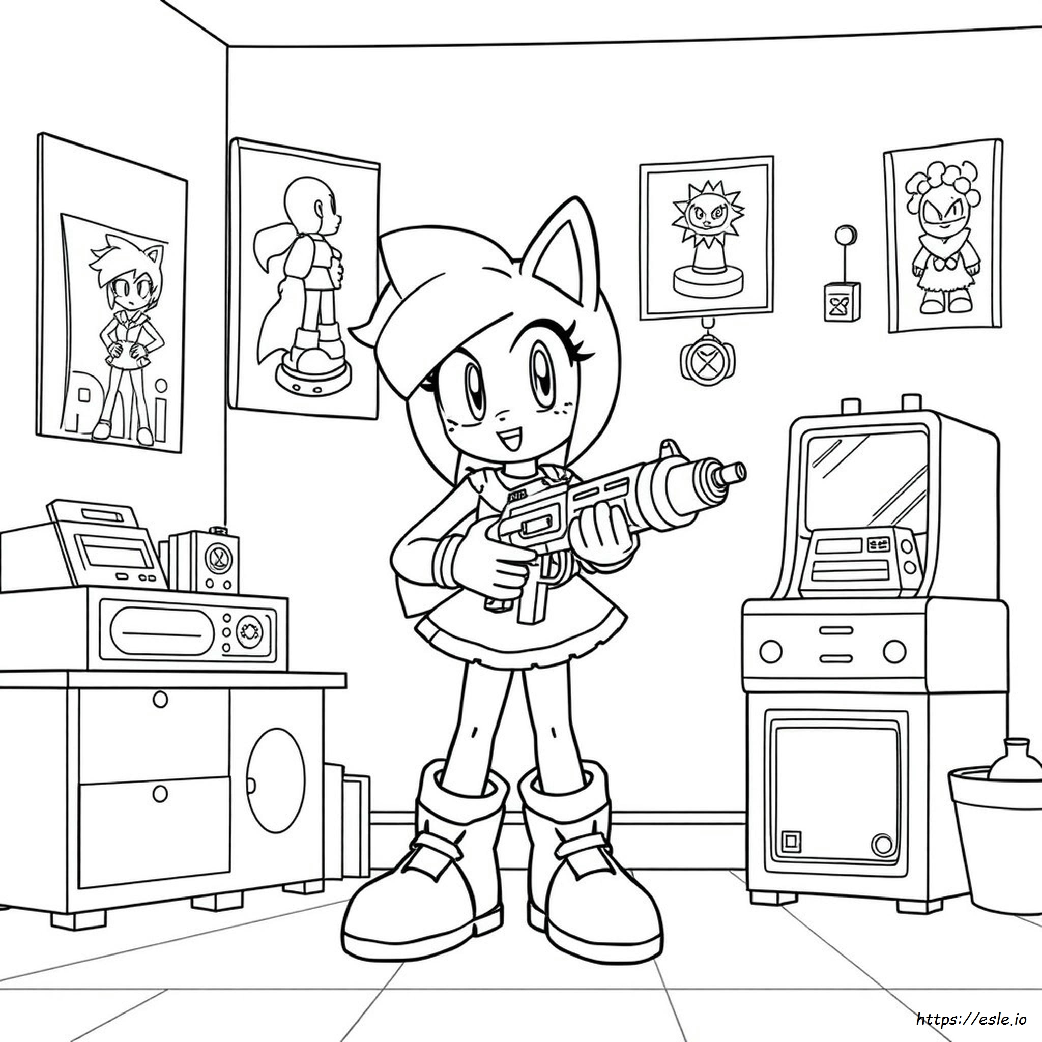 Amy Rose Coloring Pages Printable