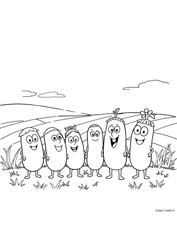 Veggie Tales Gambar Mewarnai Dapat Dicetak