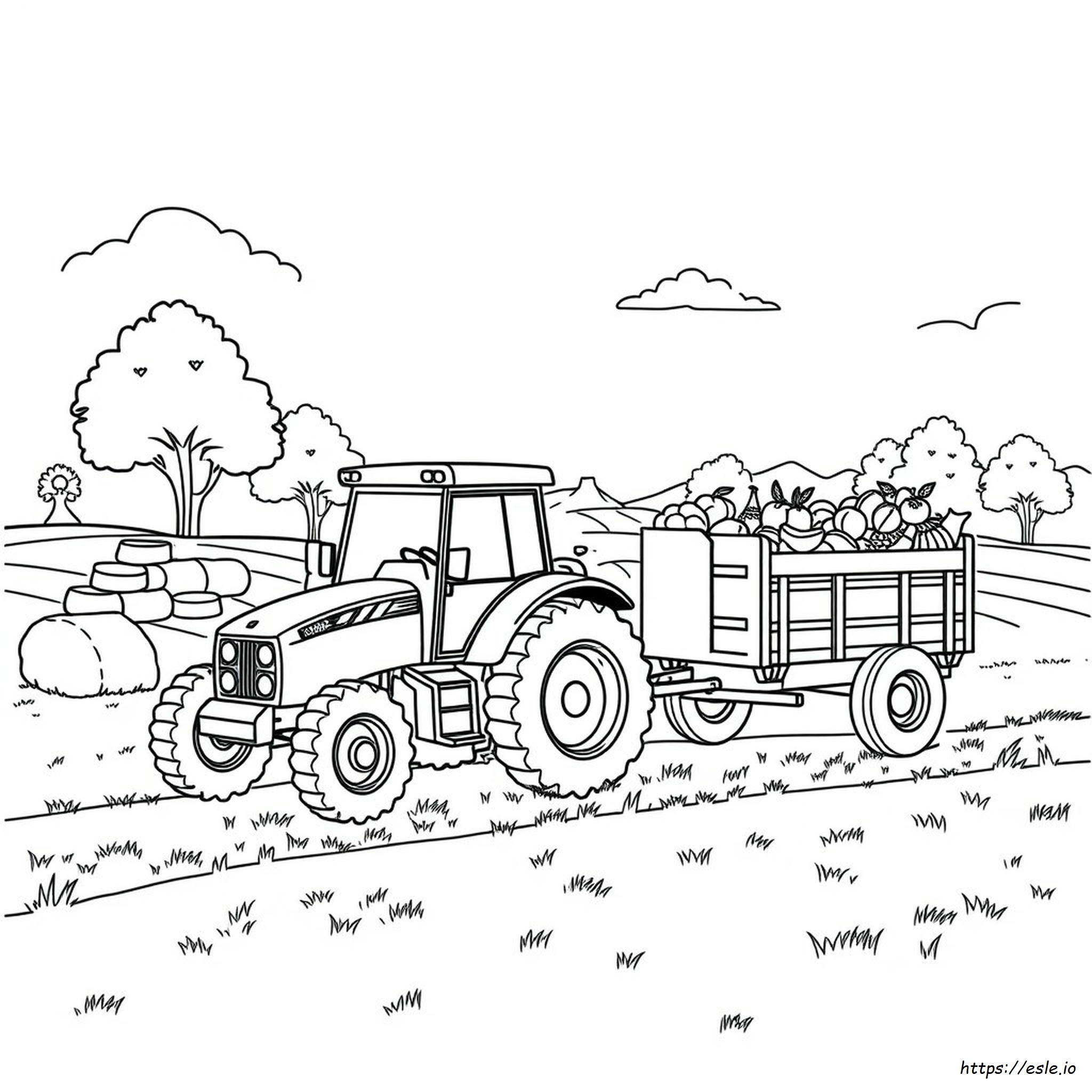Traktor Und Anhänger Ausmalbilder