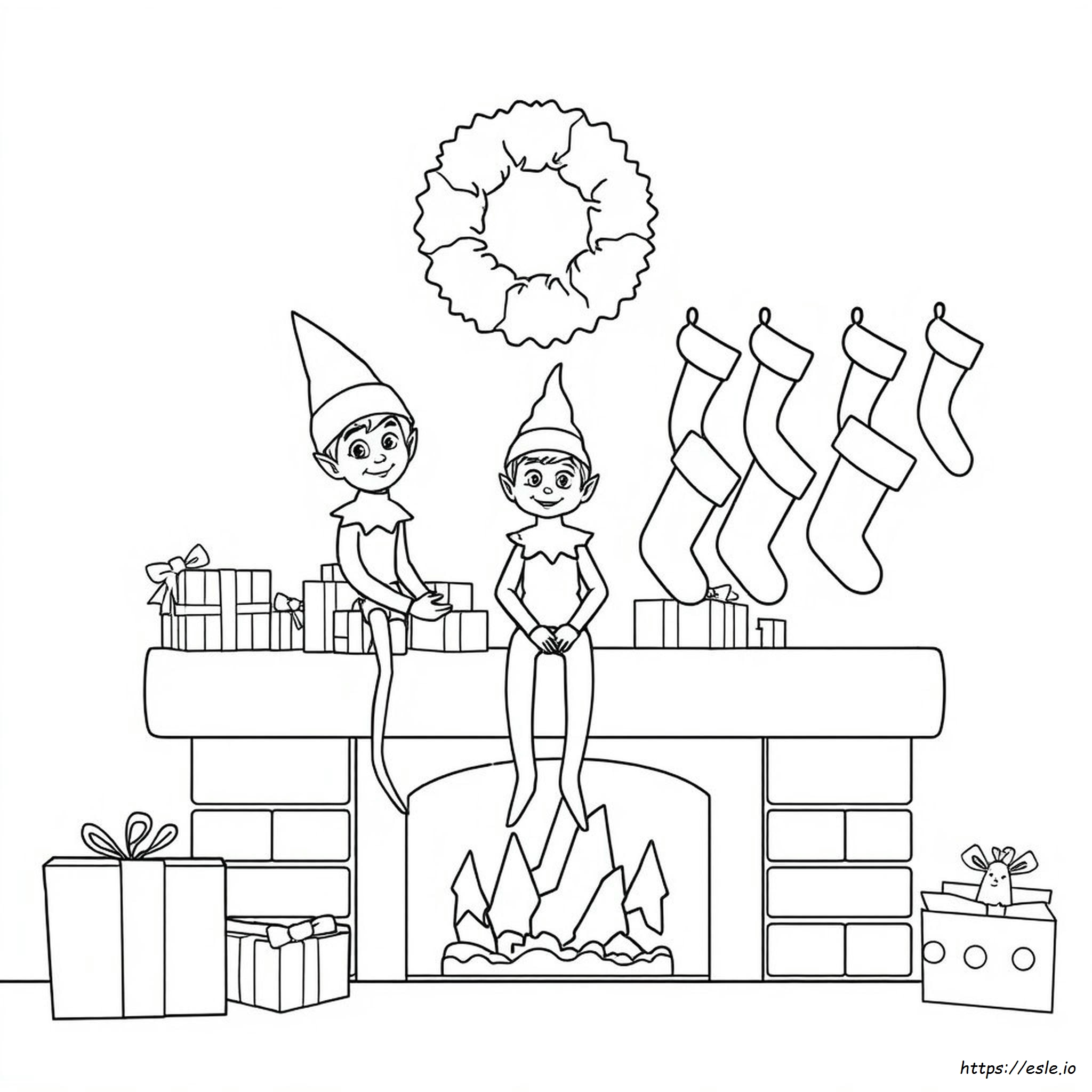 Gambar Mewarnai Elf On The Shelf Natal