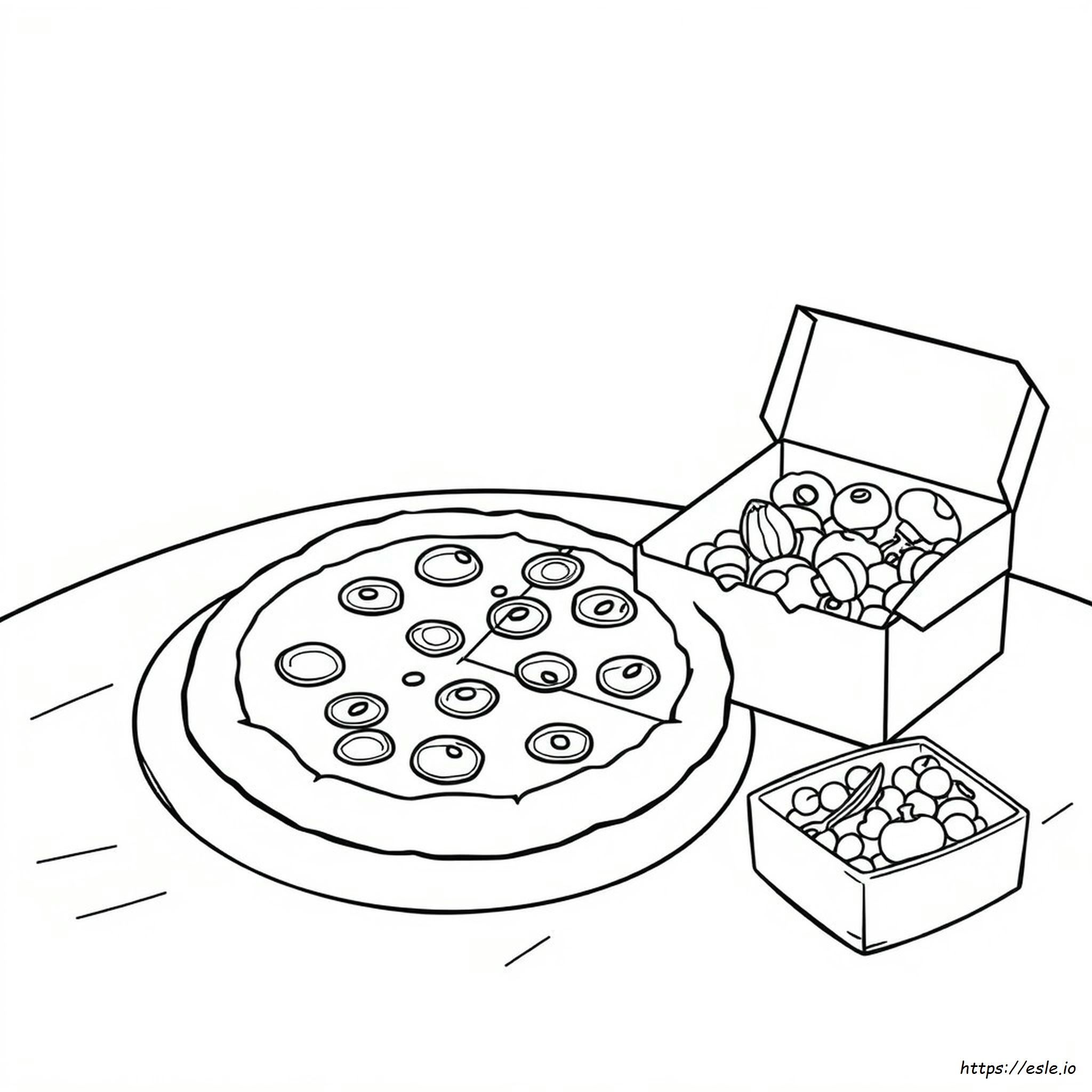 Make Your Own Pizza Coloring Page