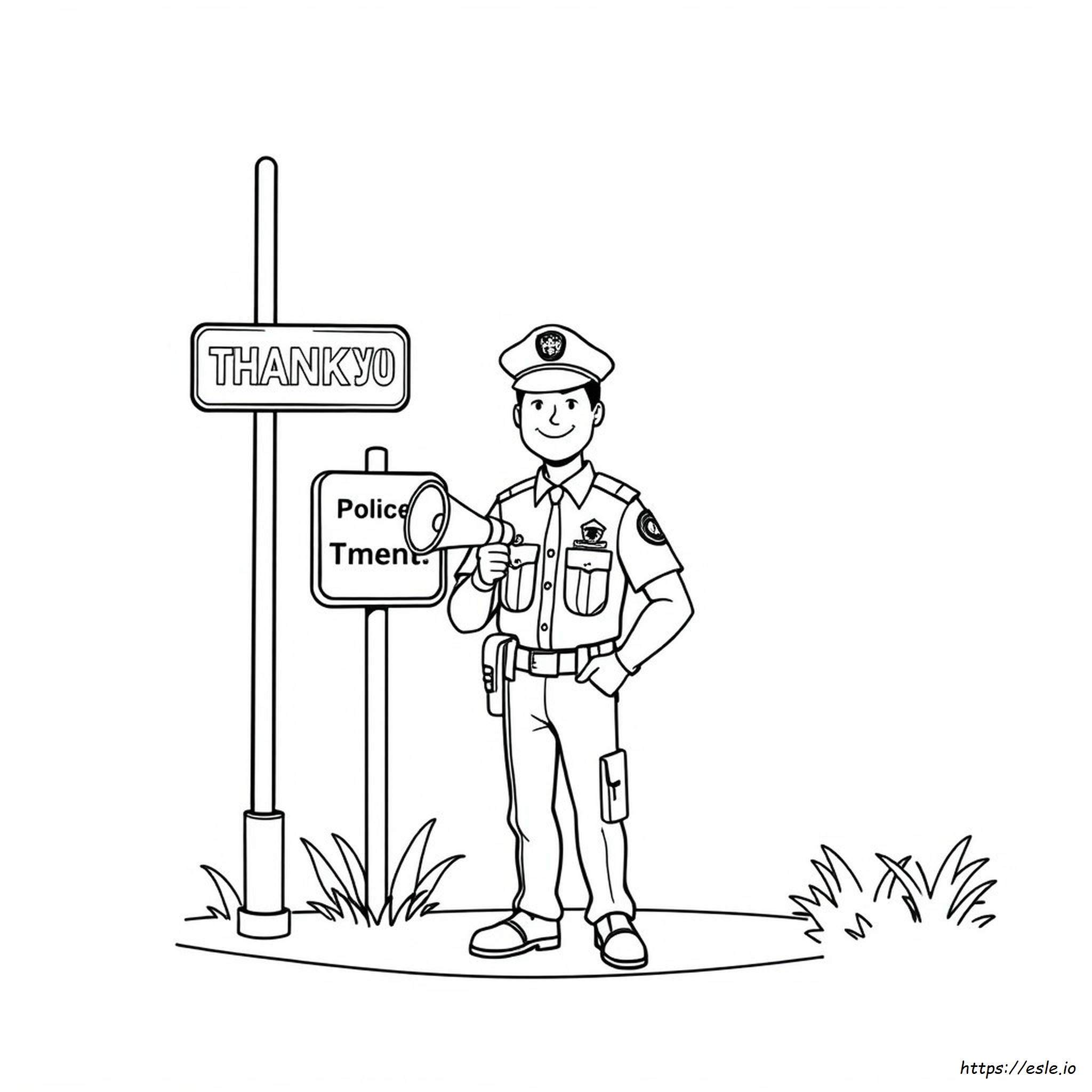 Thank You Police Officer Coloring Page - Free Printable