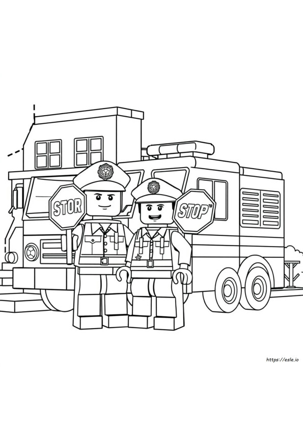 Lego Police Coloring Page