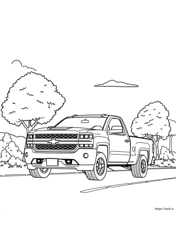 Páginas De Caminhões Para Colorir Chevy Silverado