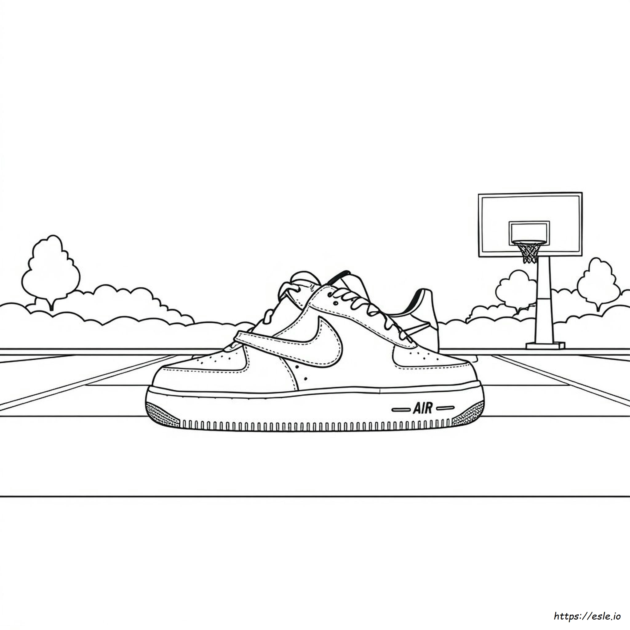 Nike Air Force One Coloring Page