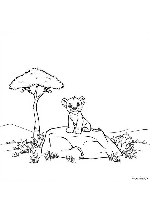 Lion Cub Colouring