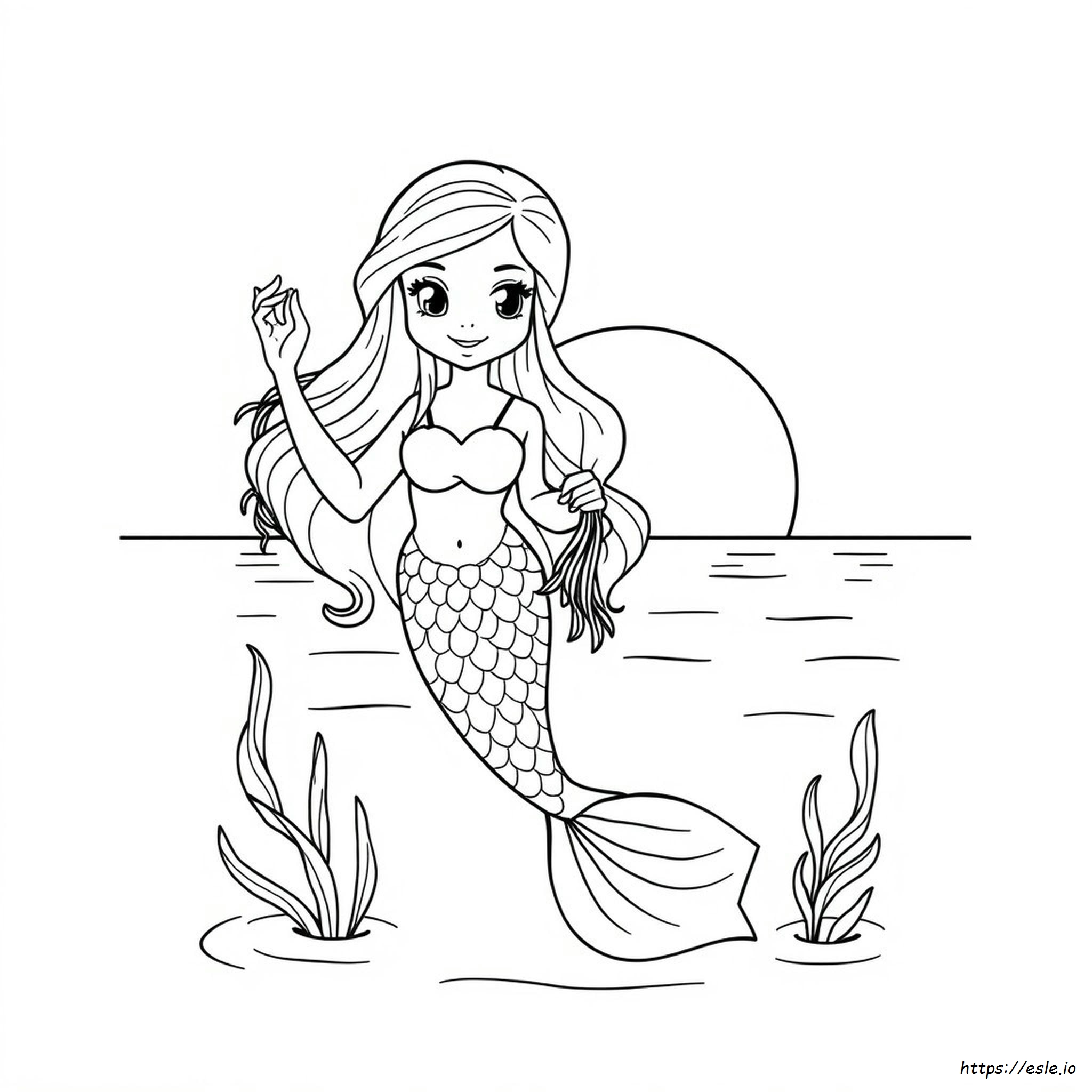 Capelli Da Sirena Da Colorare - Gratis Da Stampare