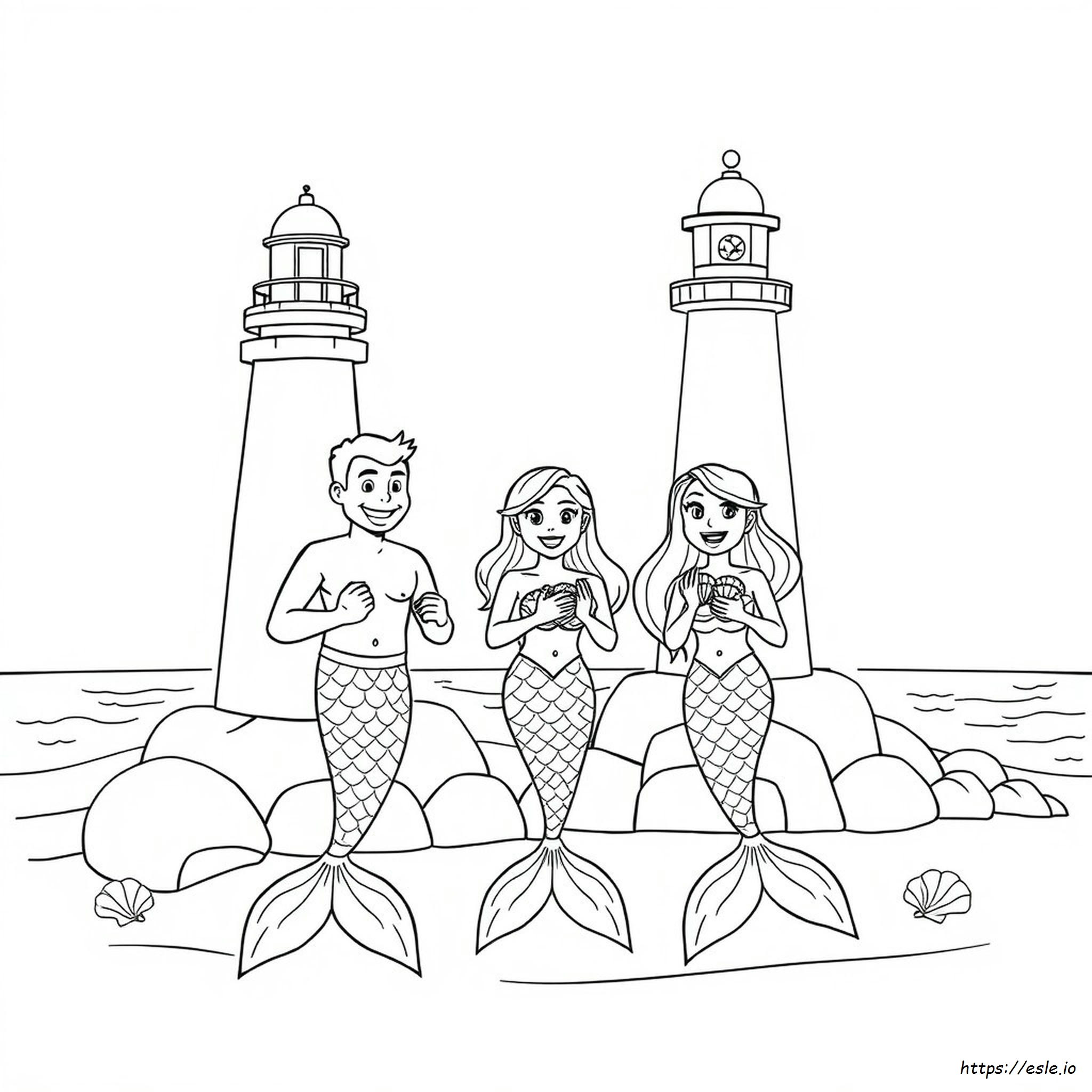 Mermaid Man Coloring Pages