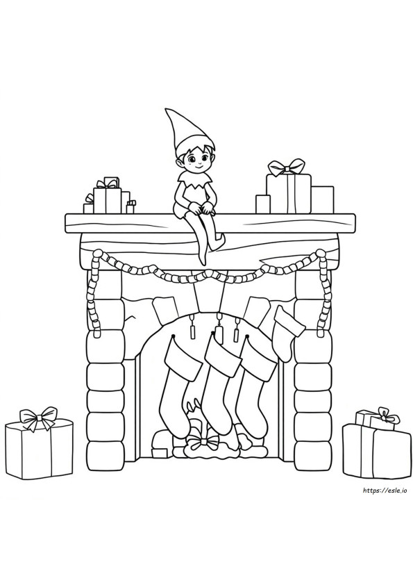 El Duende De La Estantería Para Colorear