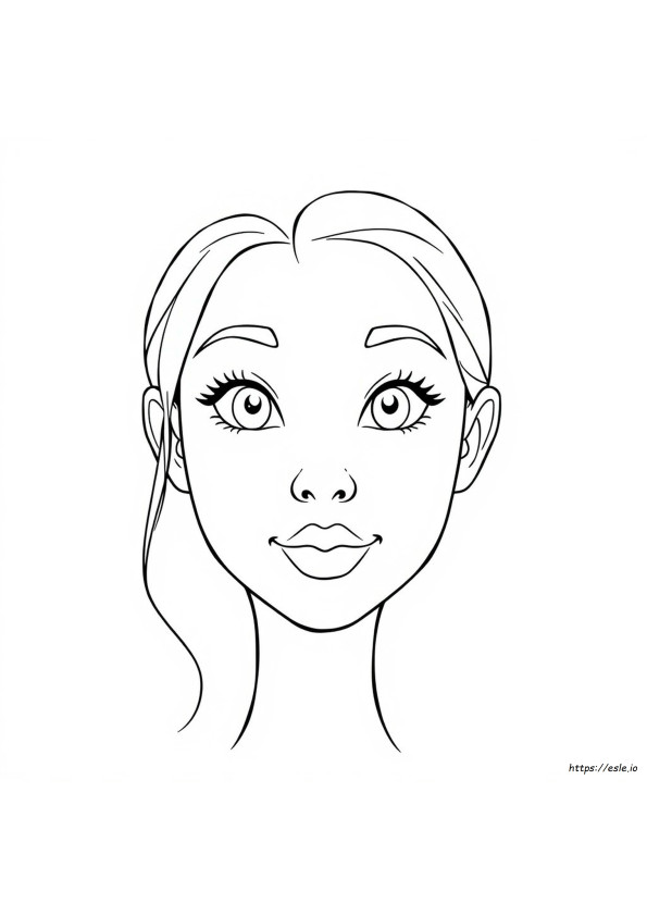 Female Face Face Coloring Pages
