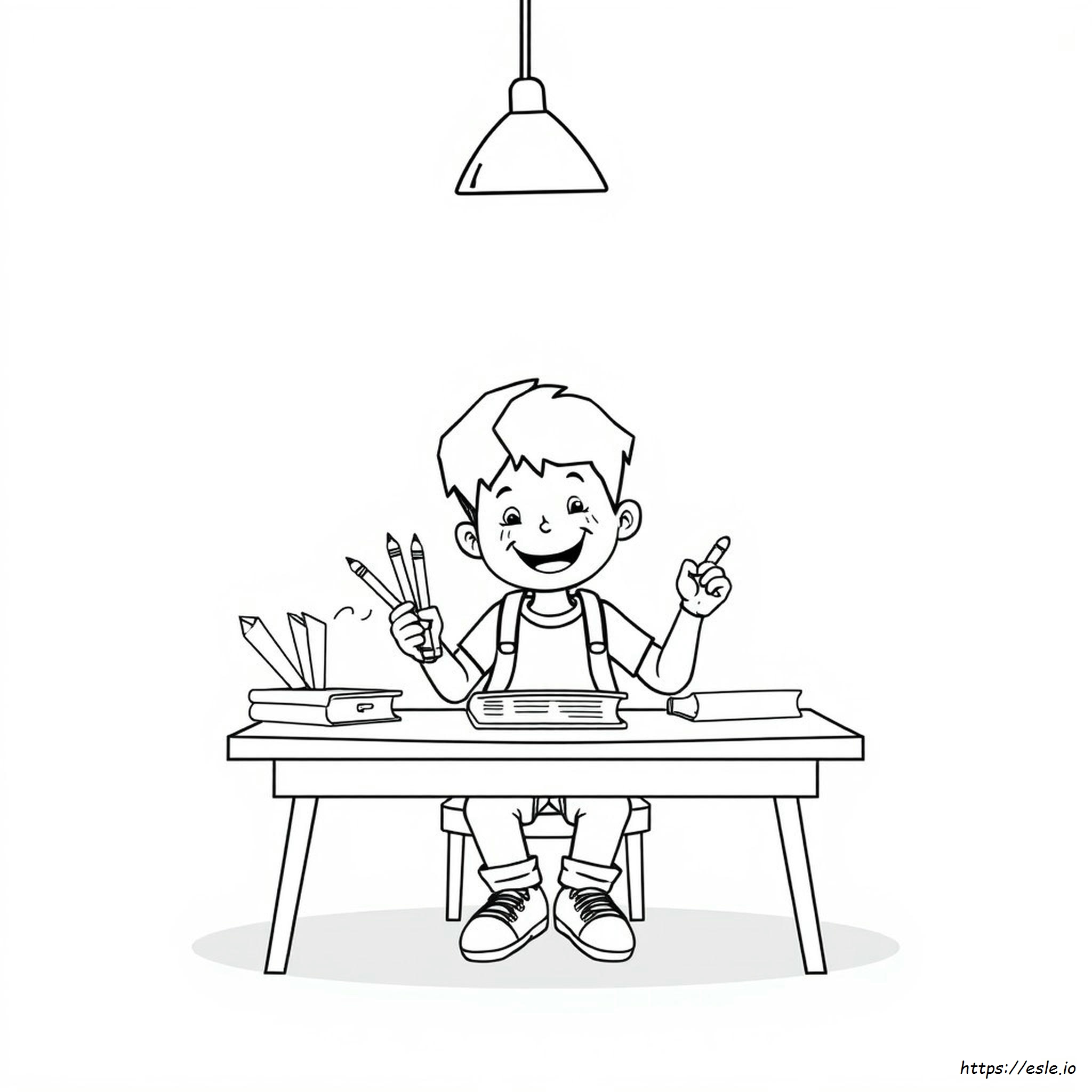 Coloring Page Homework Book Cover - Free Printable